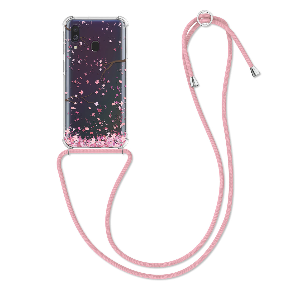 kwmobile Necklace Case kompatibel mit Samsung Galaxy A40 Hülle - Silikon Cover mit Handykette