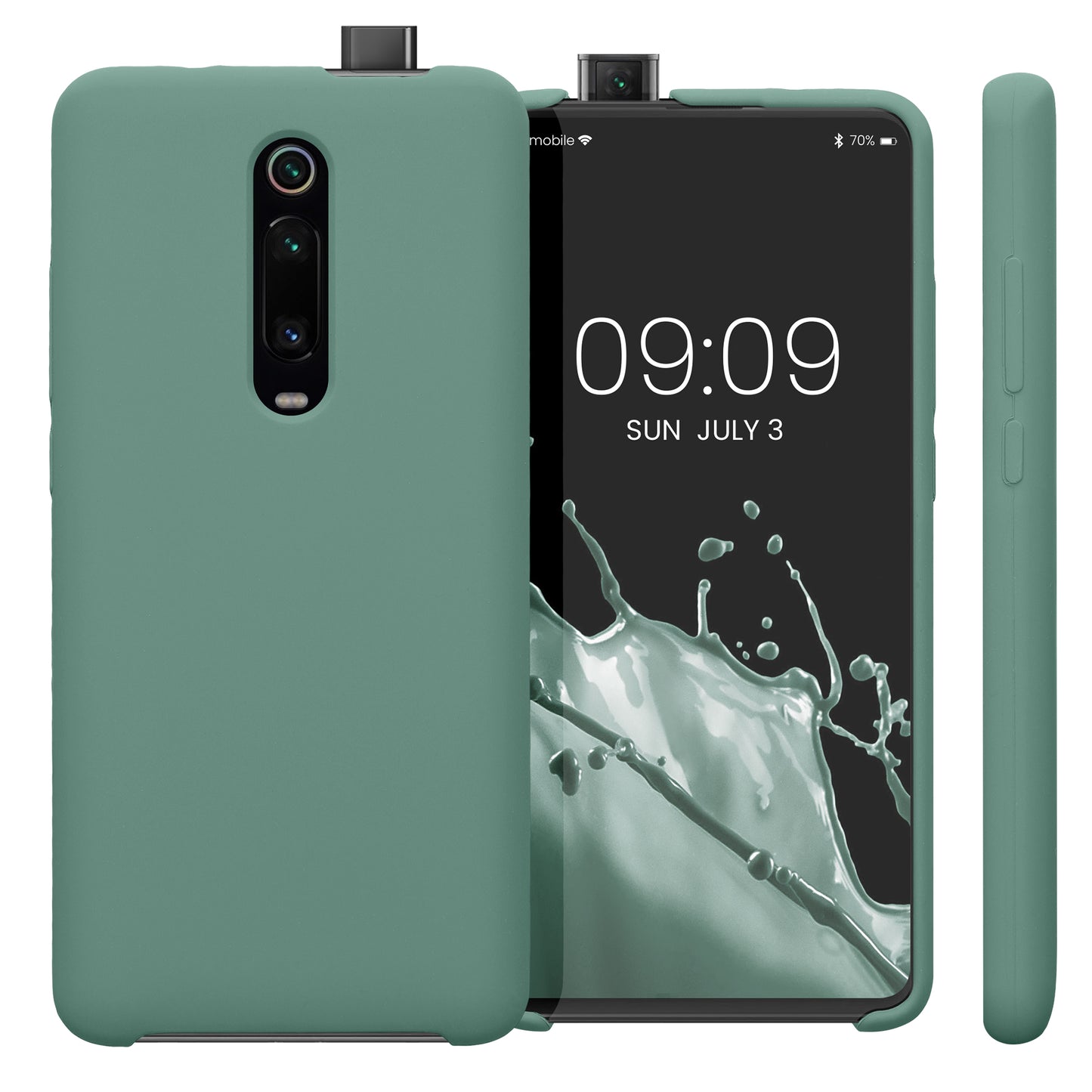 kwmobile Handyhülle für Xiaomi Mi 9T (Pro) / Redmi K20 (Pro) Hülle - Case Silikon - Kabelloses Laden - Schutzhülle Cover