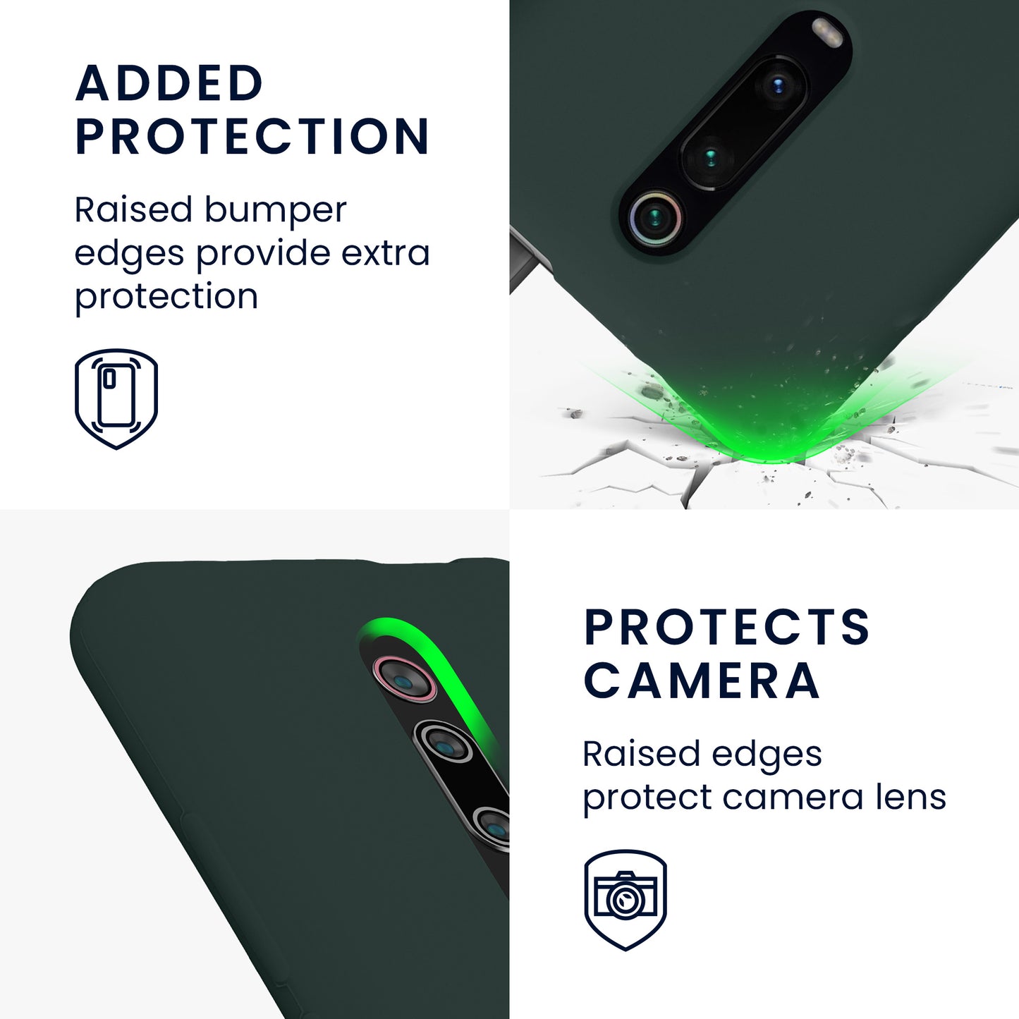 kwmobile Handyhülle für Xiaomi Mi 9T (Pro) / Redmi K20 (Pro) Hülle - Case Silikon - Kabelloses Laden - Schutzhülle Cover