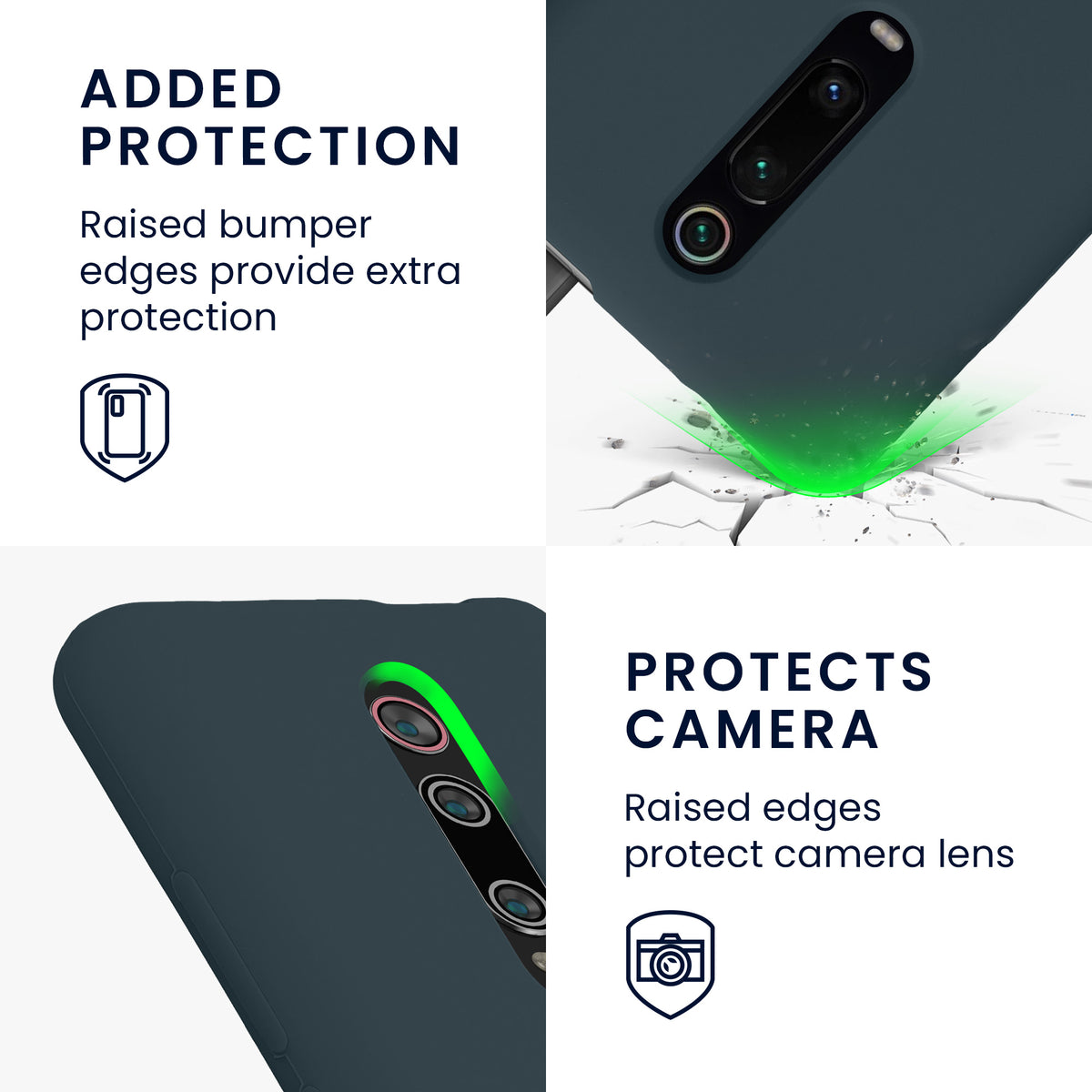 kwmobile Handyhülle für Xiaomi Mi 9T (Pro) / Redmi K20 (Pro) Hülle - Case Silikon - Kabelloses Laden - Schutzhülle Cover