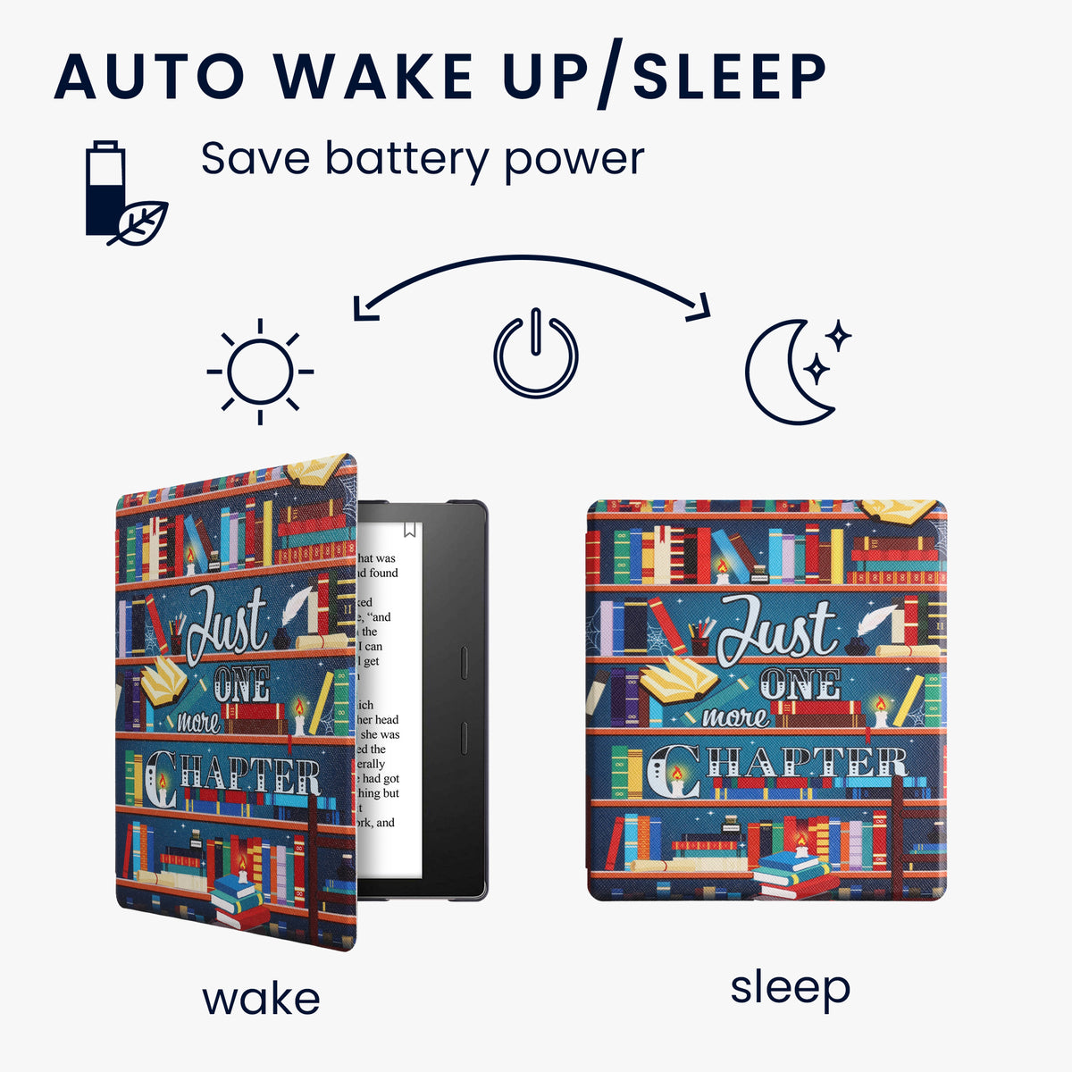 eReader Flip Case für Amazon Kindle Oasis 10. Generation mit Auto-Sleep