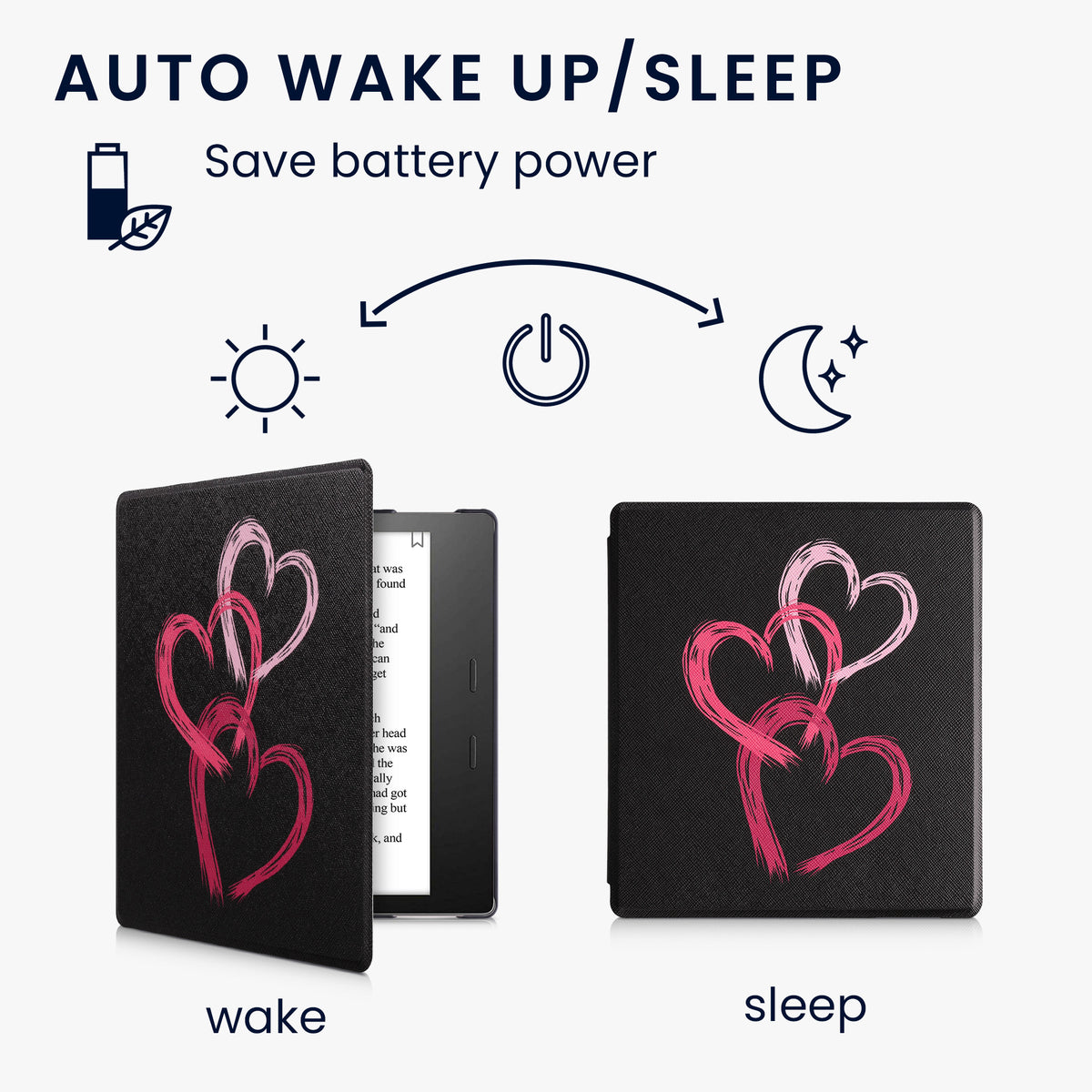 eReader Flip Case für Amazon Kindle Oasis 10. Generation mit Auto-Sleep