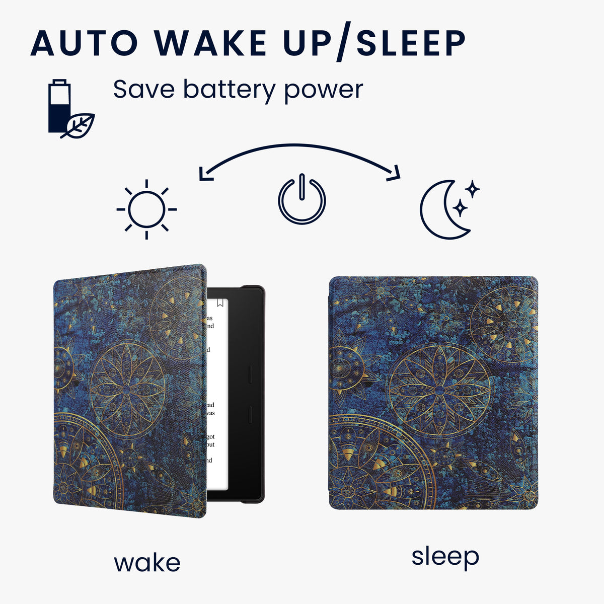 eReader Flip Case für Amazon Kindle Oasis 10. Generation mit Auto-Sleep