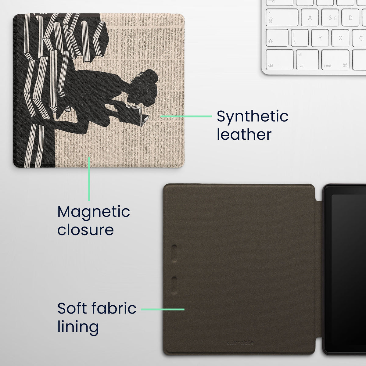 eReader Flip Case für Amazon Kindle Oasis 10. Generation mit Auto-Sleep