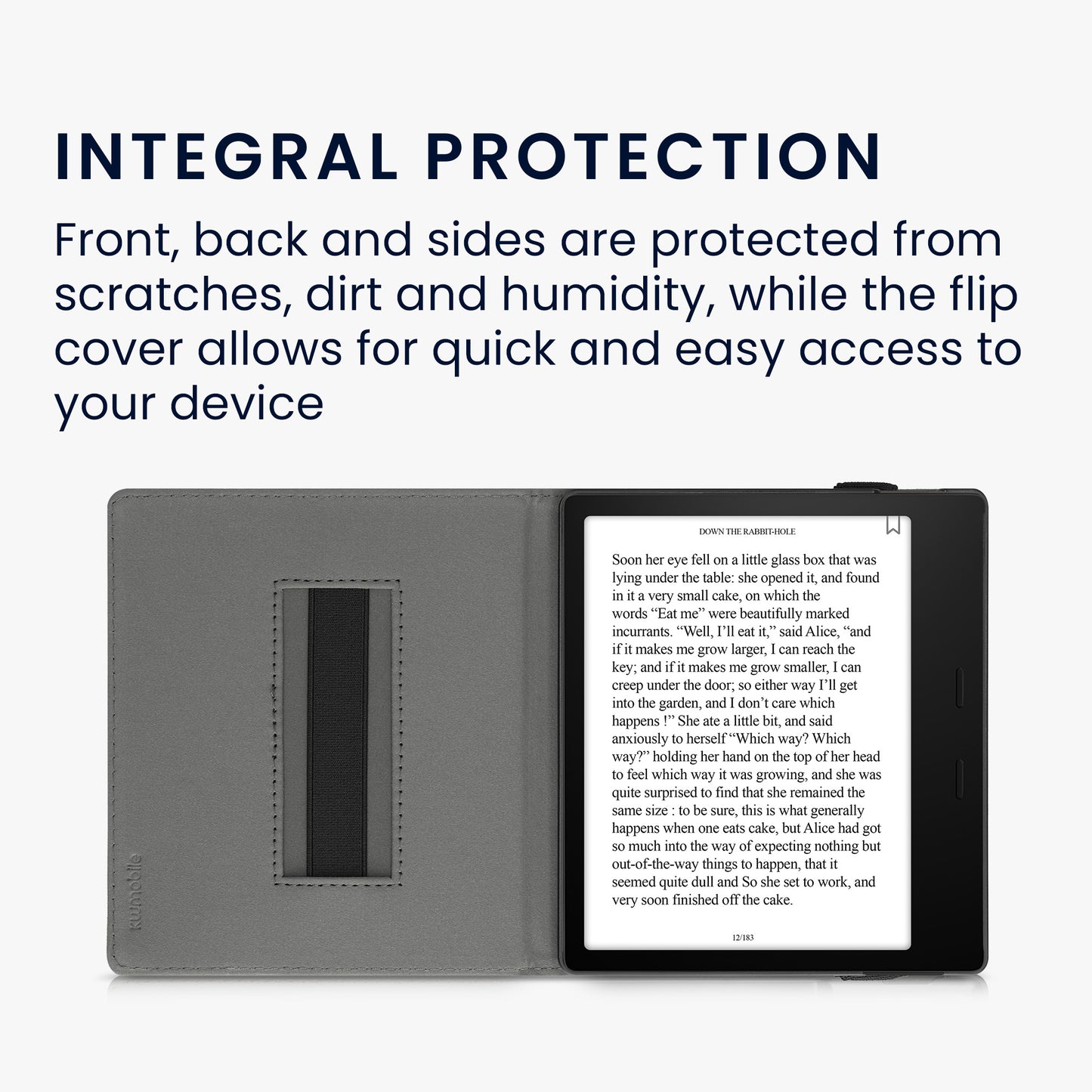 kwmobile Hülle kompatibel mit Amazon Kindle Oasis 10. Generation Hülle - Case mit Schlaufe und Ständer
