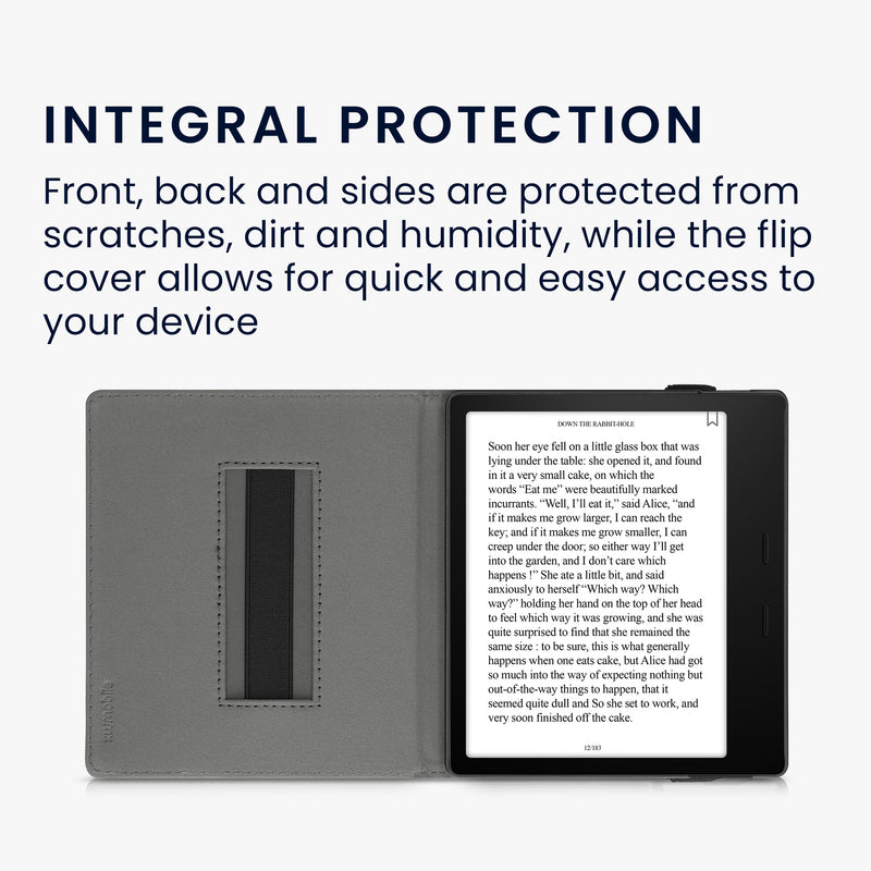 kwmobile Hülle kompatibel mit Amazon Kindle Oasis 10. Generation Hülle - Case mit Schlaufe und Ständer
