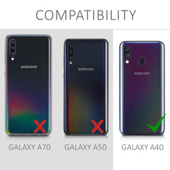 Samsung Galaxy A40 Silikon Handyhülle Weltkarte