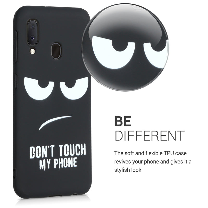 Samsung Galaxy A20e Silikon Handyhülle Don't Touch My Phone