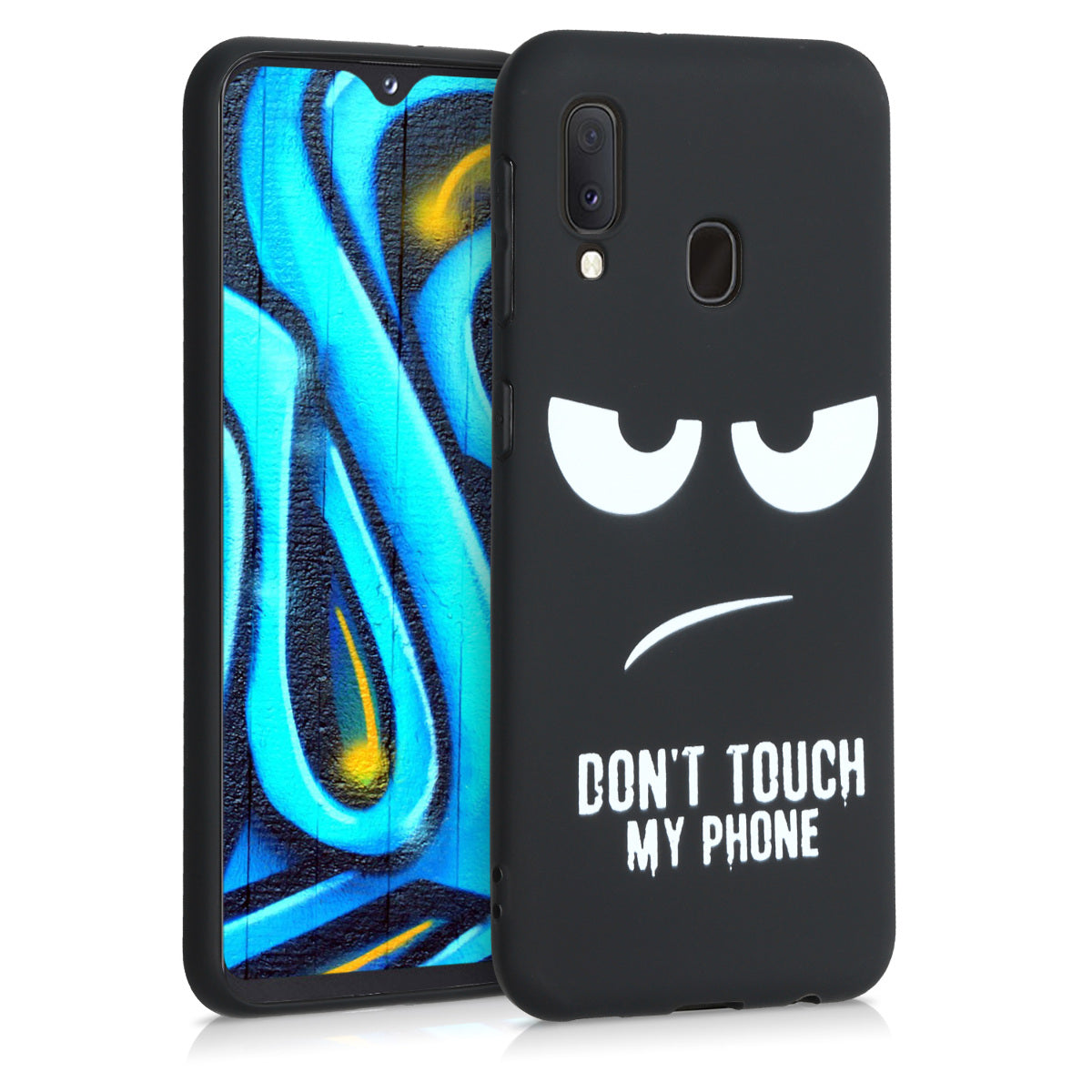 Samsung Galaxy A20e Silikon Handyhülle Don't Touch My Phone
