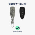 Ford 3-Tasten Autoschlüssel Keyless Go Kunstleder Silikon Schlüsselhülle