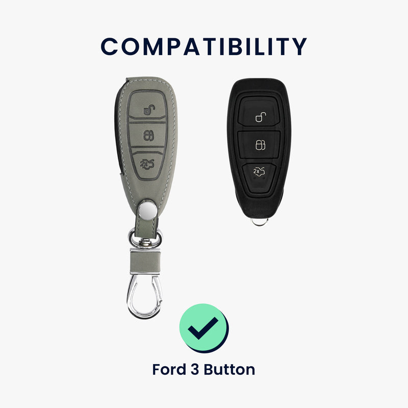 Ford 3-Tasten Autoschlüssel Keyless Go Kunstleder Silikon Schlüsselhülle