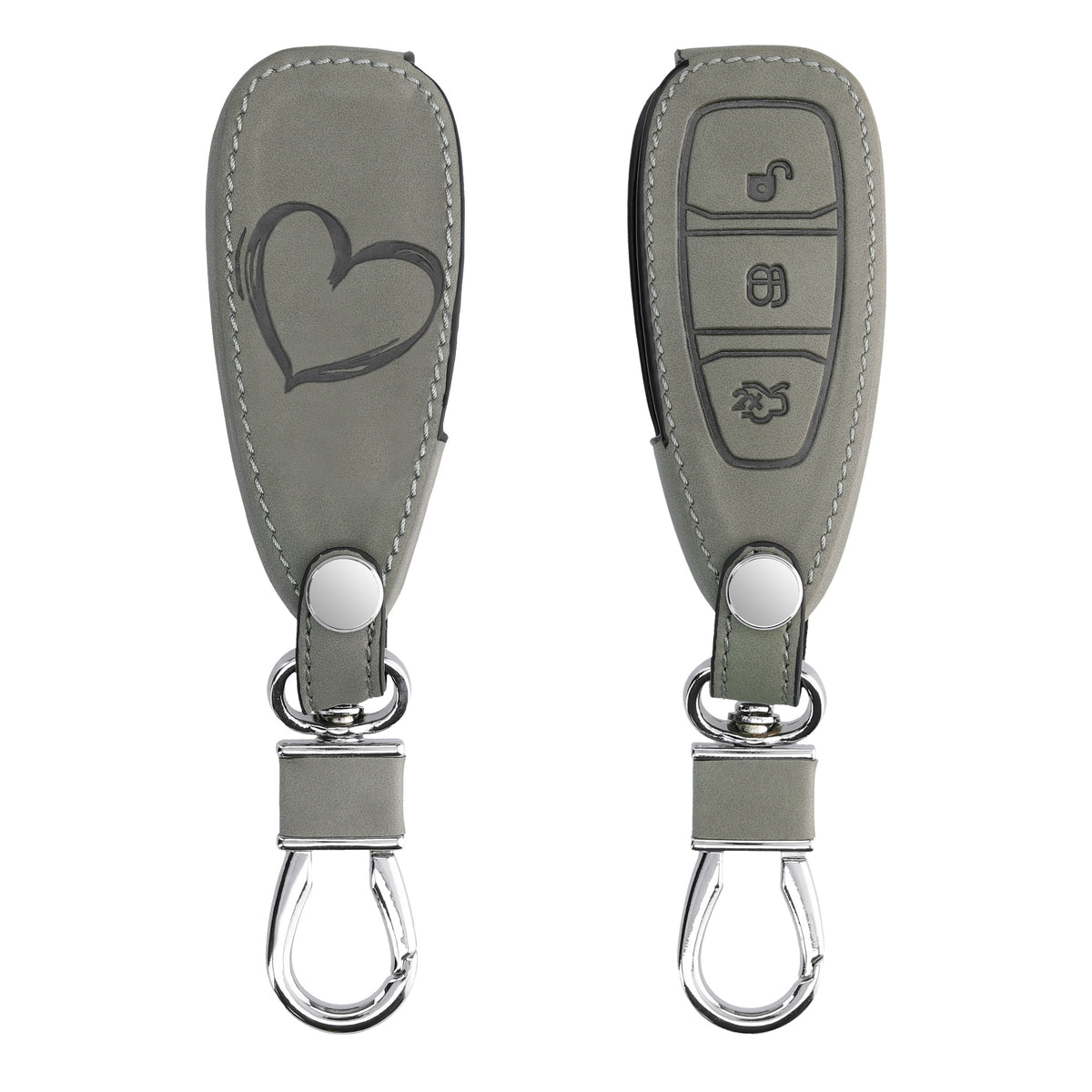Ford 3-Tasten Autoschlüssel Keyless Go Kunstleder Silikon Schlüsselhülle