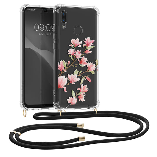 kwmobile Necklace Case kompatibel mit Huawei P Smart (2019) Hülle - Silikon Cover mit Handykette