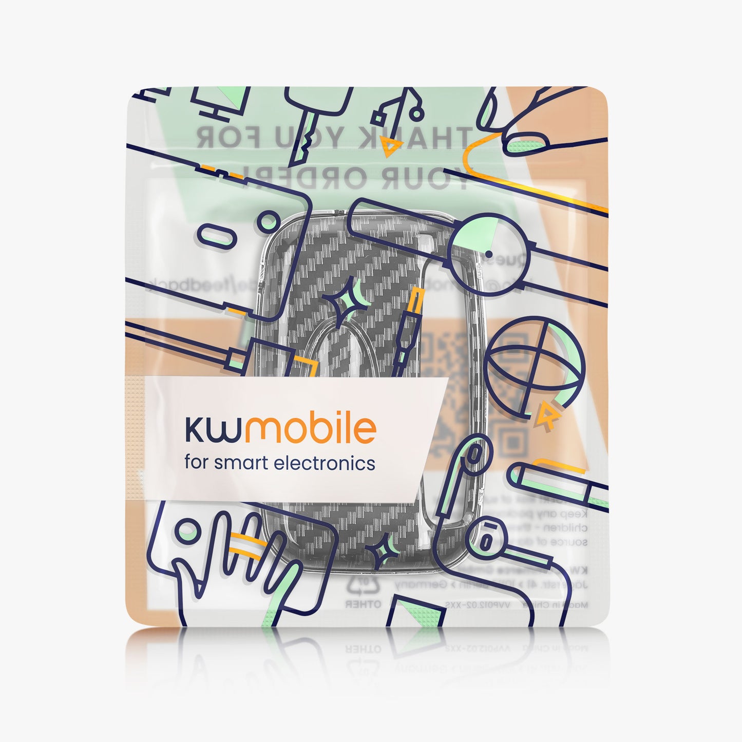 kwmobile Autoschlüssel Hülle kompatibel mit Land Rover Jaguar 5-Tasten Funk Autoschlüssel - Hardcover Schutzhülle Schlüsselhülle Cover