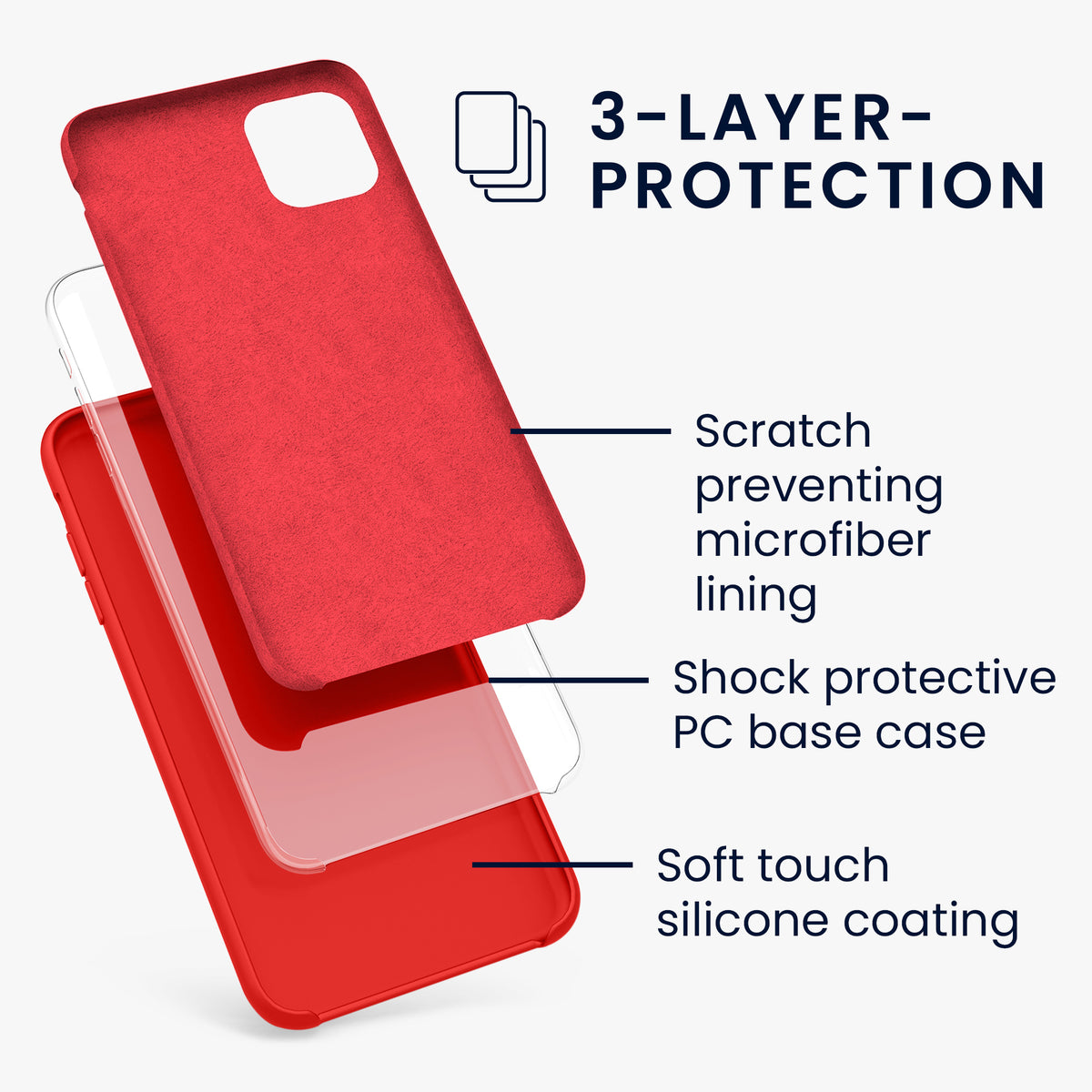 kwmobile Handyhülle für Apple iPhone 11 Hülle - Case Silikon - Kabelloses Laden - Schutzhülle Cover