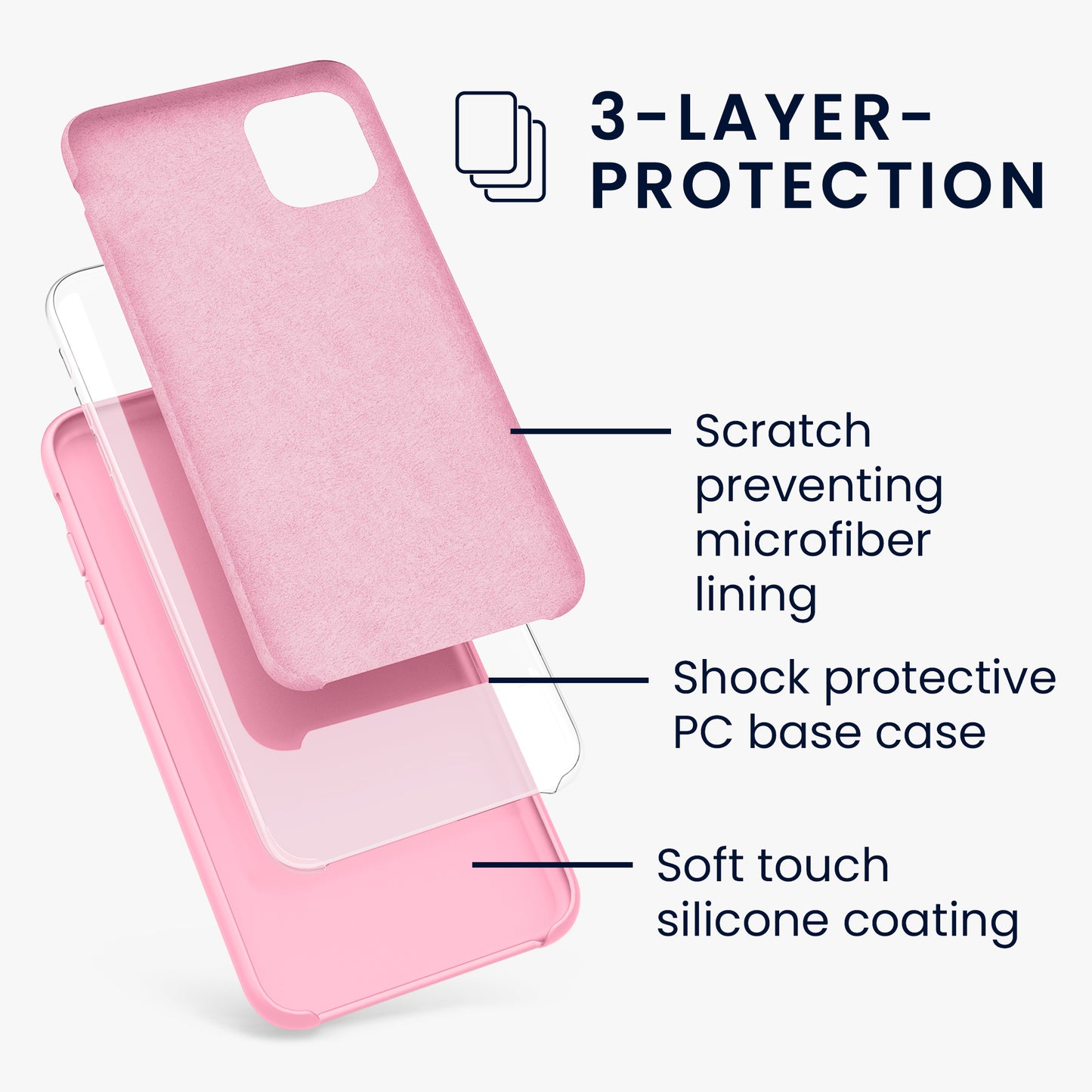 kwmobile Handyhülle für Apple iPhone 11 Hülle - Case Silikon - Kabelloses Laden - Schutzhülle Cover