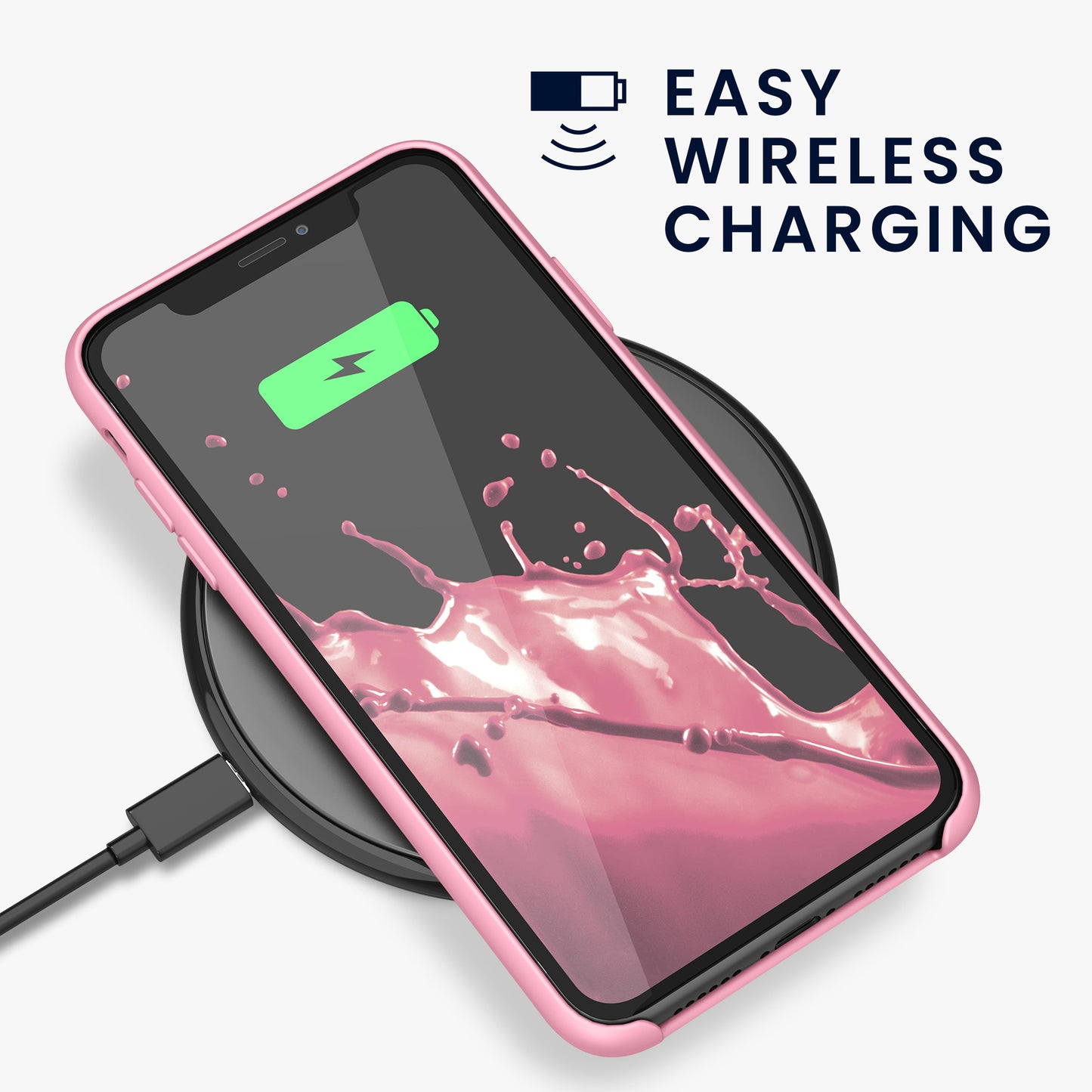kwmobile Handyhülle für Apple iPhone 11 Hülle - Case Silikon - Kabelloses Laden - Schutzhülle Cover