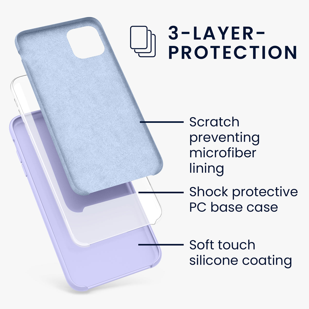 kwmobile Handyhülle für Apple iPhone 11 Hülle - Case Silikon - Kabelloses Laden - Schutzhülle Cover