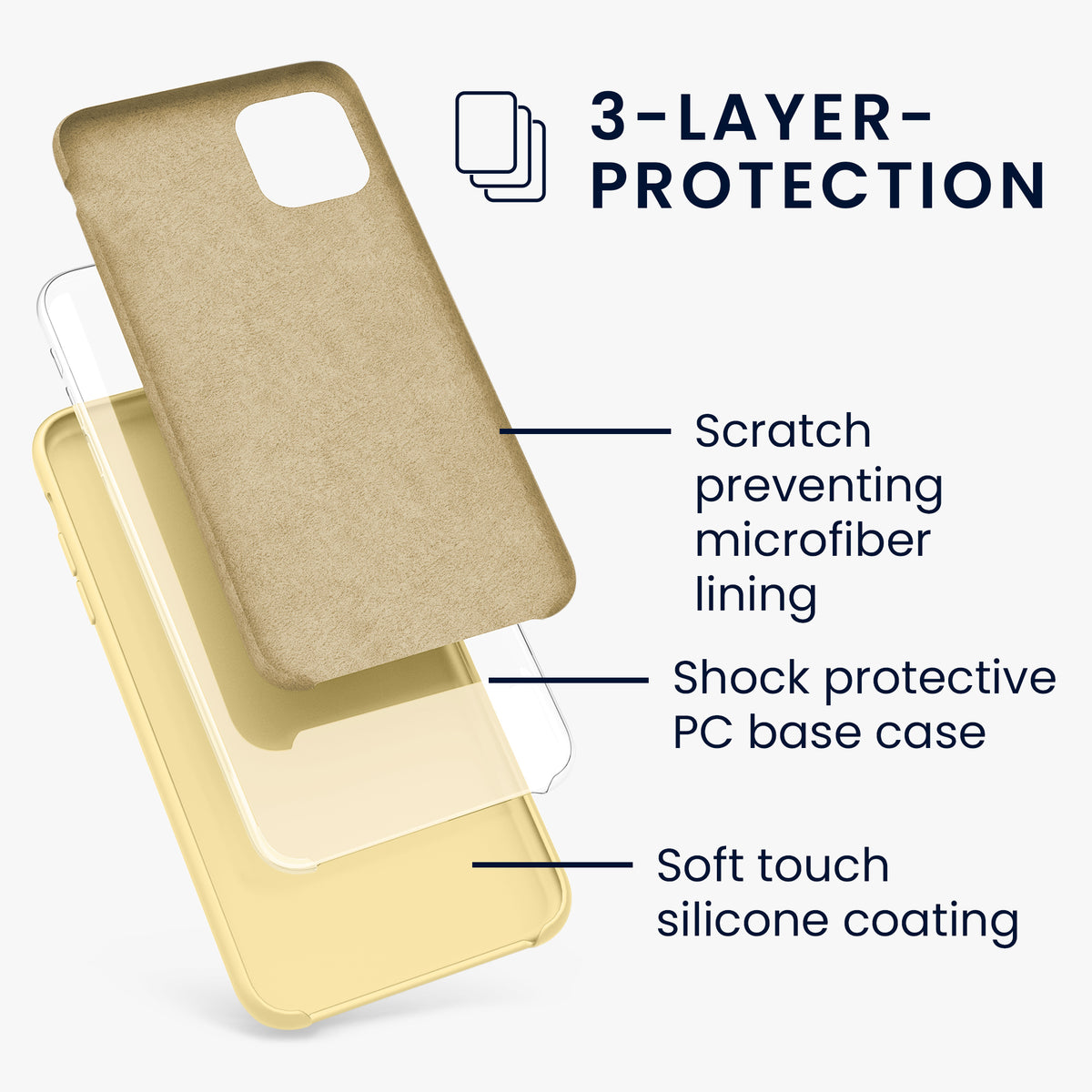 kwmobile Handyhülle für Apple iPhone 11 Hülle - Case Silikon - Kabelloses Laden - Schutzhülle Cover