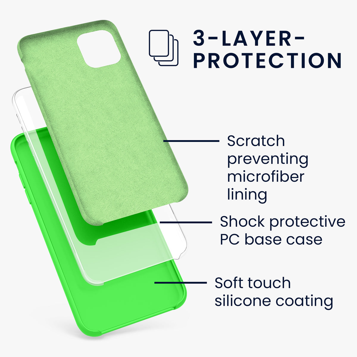kwmobile Handyhülle für Apple iPhone 11 Hülle - Case Silikon - Kabelloses Laden - Schutzhülle Cover