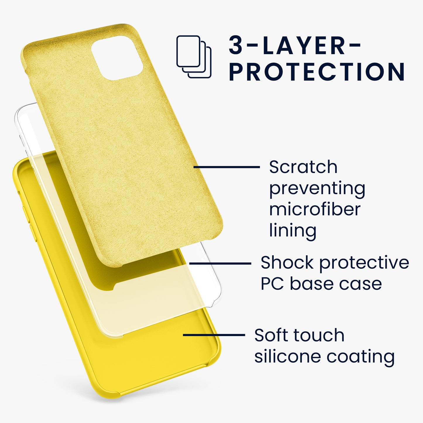 kwmobile Handyhülle für Apple iPhone 11 Hülle - Case Silikon - Kabelloses Laden - Schutzhülle Cover