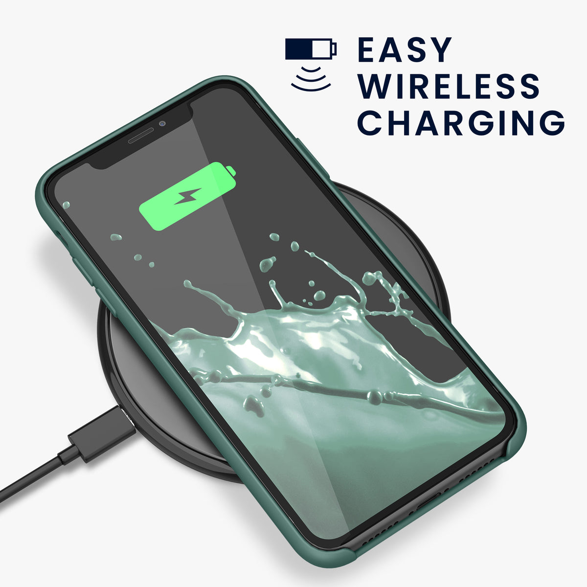 kwmobile Handyhülle für Apple iPhone 11 Hülle - Case Silikon - Kabelloses Laden - Schutzhülle Cover