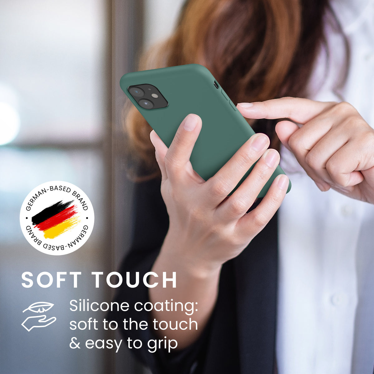 kwmobile Handyhülle für Apple iPhone 11 Hülle - Case Silikon - Kabelloses Laden - Schutzhülle Cover