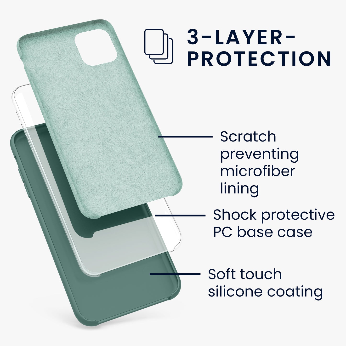 kwmobile Handyhülle für Apple iPhone 11 Hülle - Case Silikon - Kabelloses Laden - Schutzhülle Cover