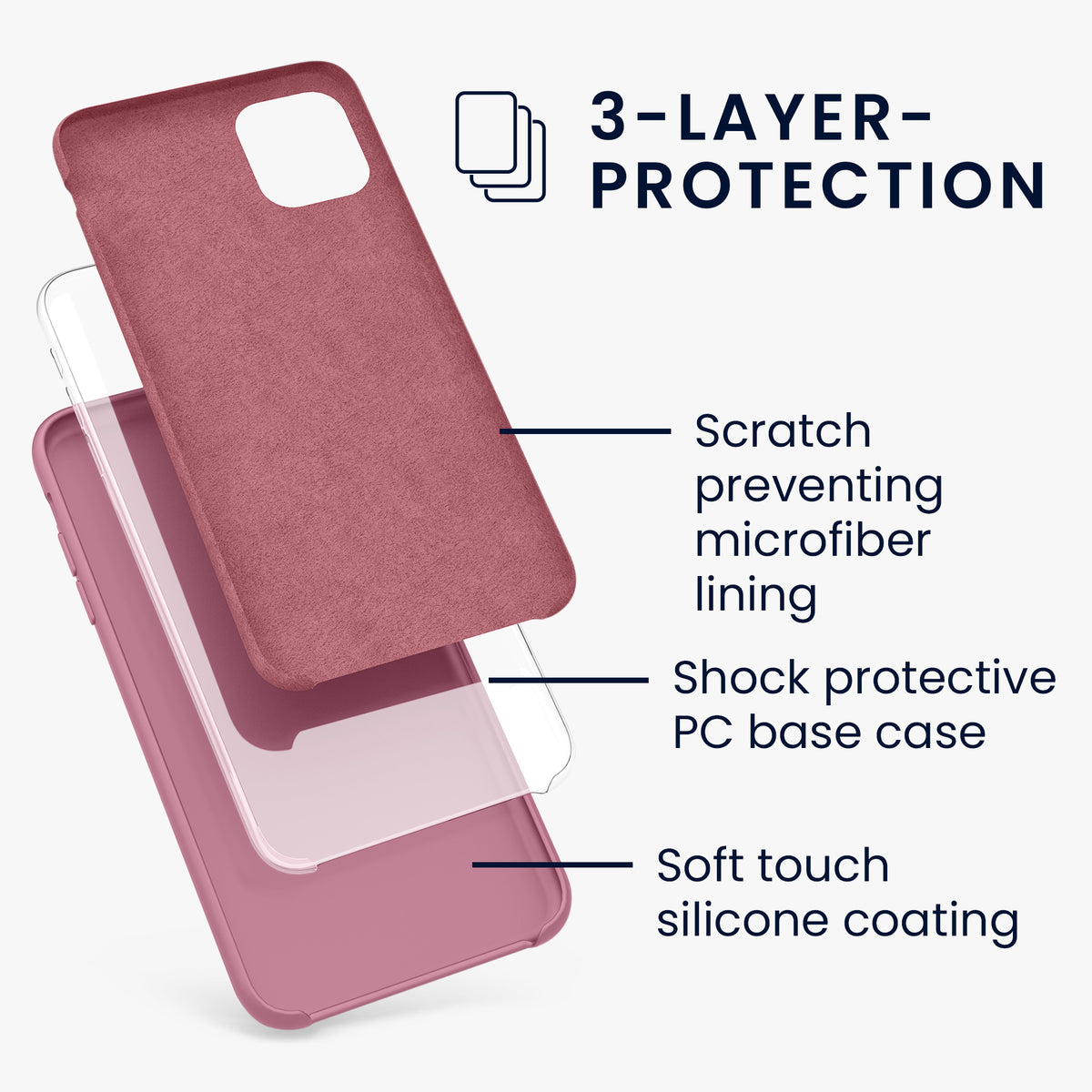 kwmobile Handyhülle für Apple iPhone 11 Hülle - Case Silikon - Kabelloses Laden - Schutzhülle Cover