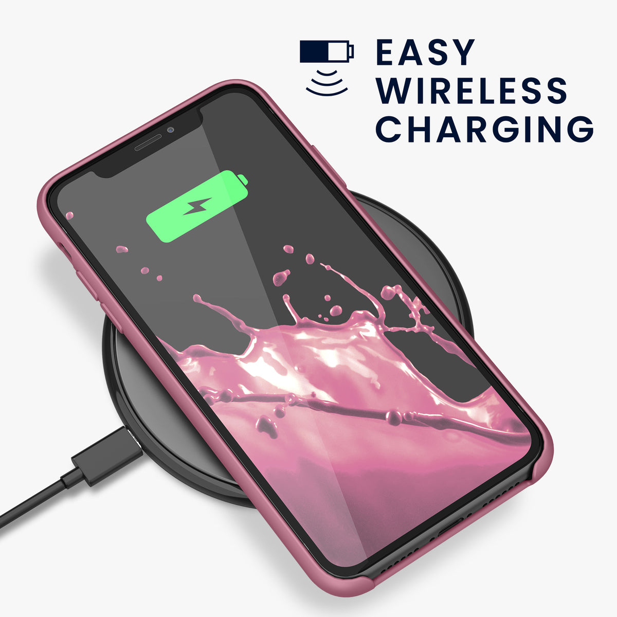 kwmobile Handyhülle für Apple iPhone 11 Hülle - Case Silikon - Kabelloses Laden - Schutzhülle Cover