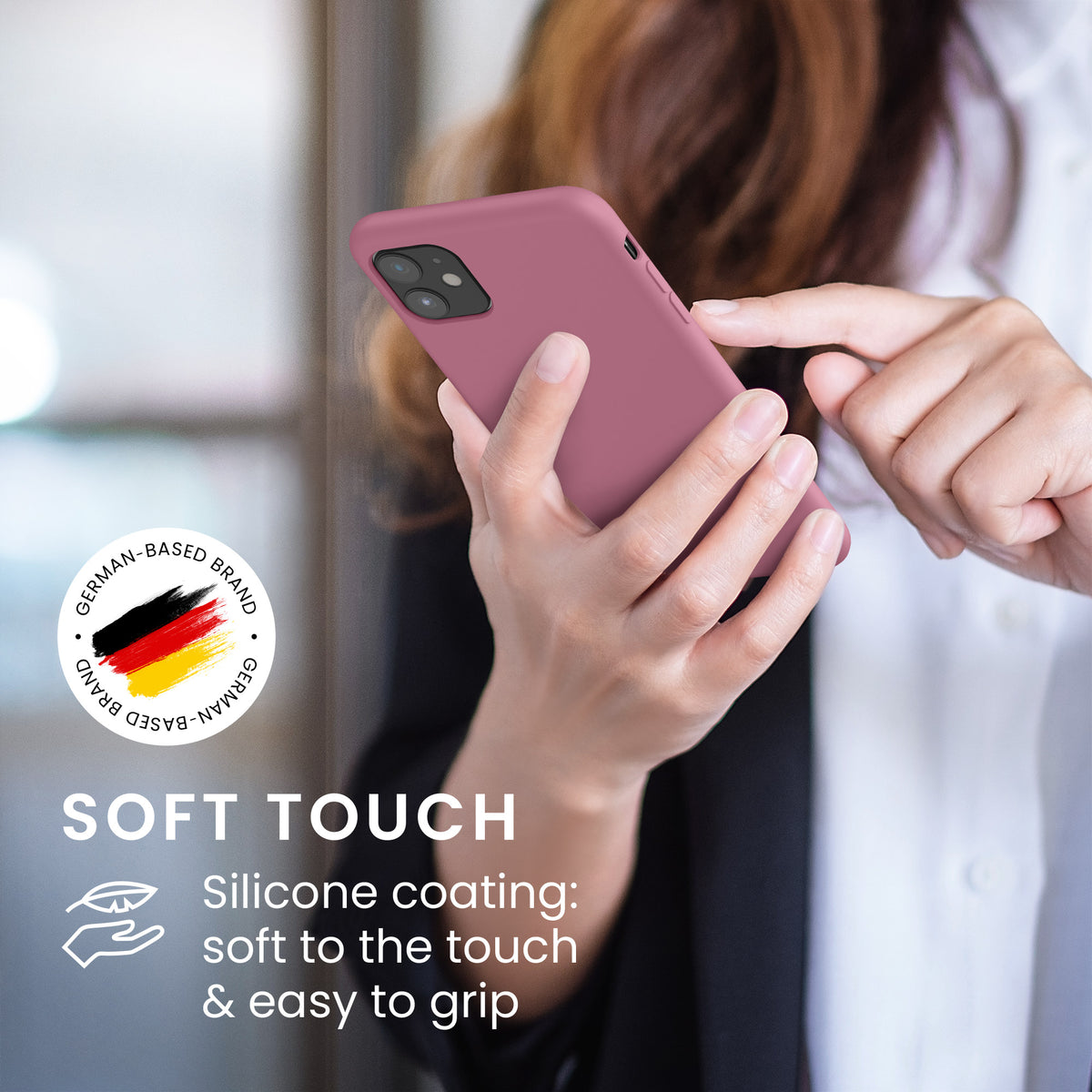 kwmobile Handyhülle für Apple iPhone 11 Hülle - Case Silikon - Kabelloses Laden - Schutzhülle Cover
