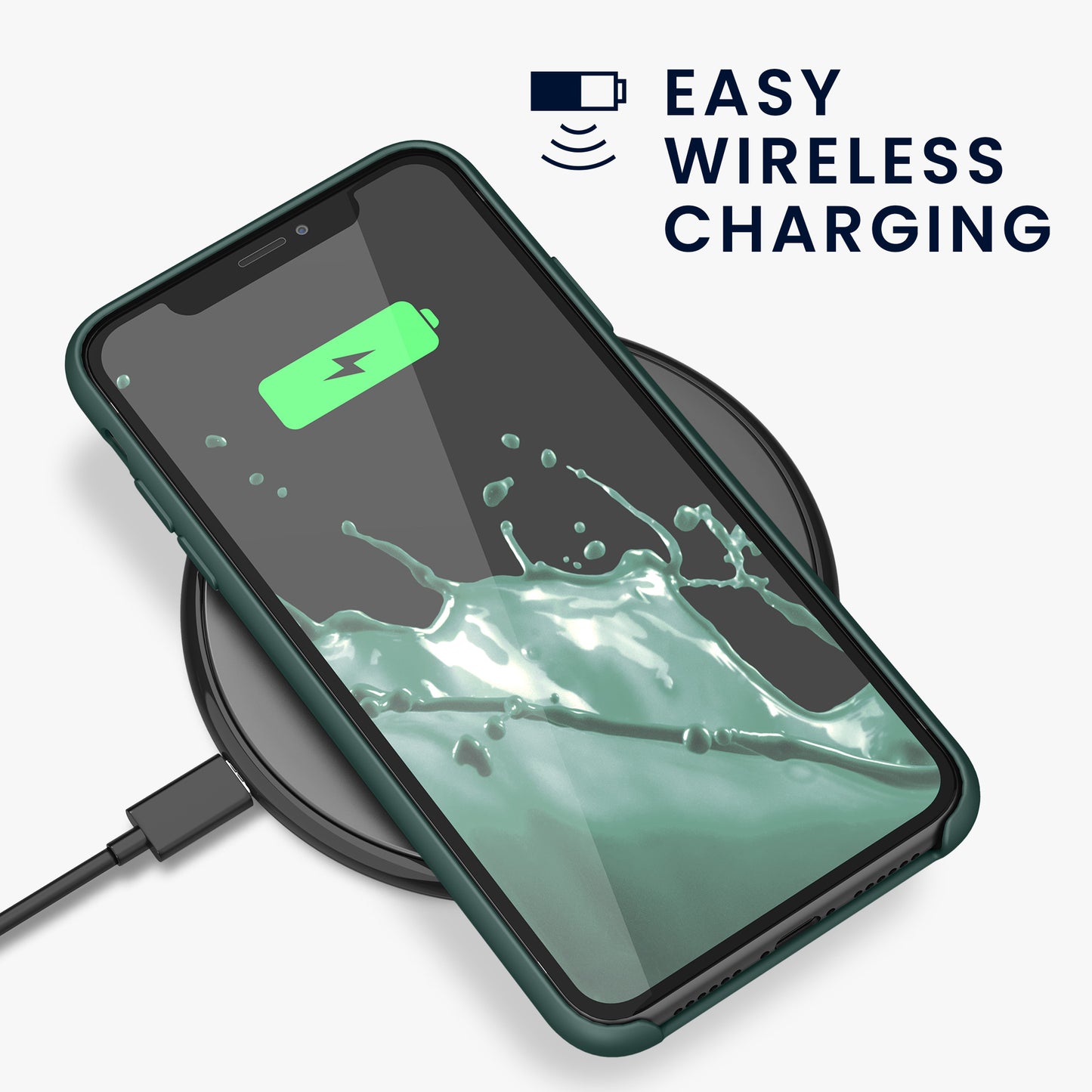 kwmobile Handyhülle für Apple iPhone 11 Hülle - Case Silikon - Kabelloses Laden - Schutzhülle Cover