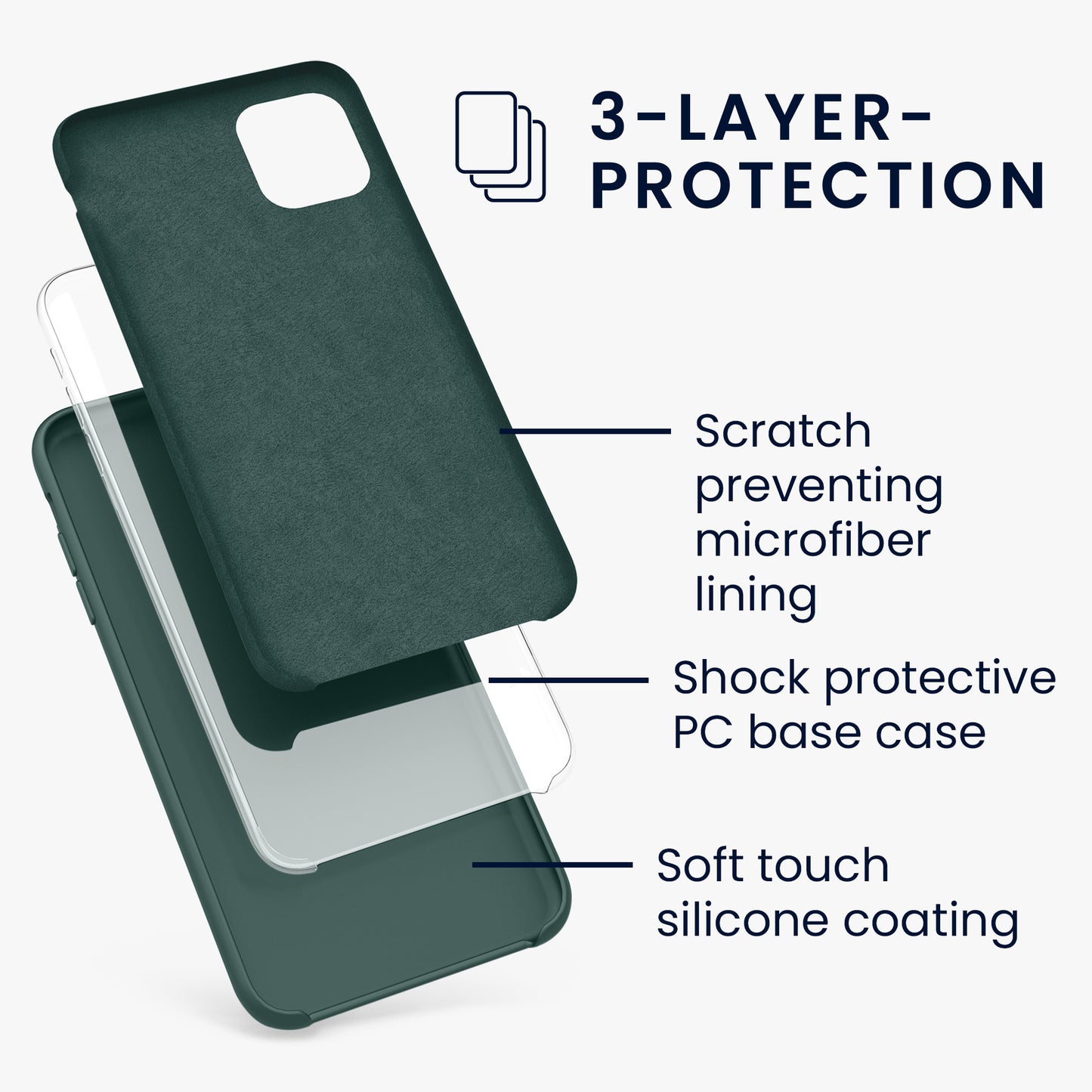 kwmobile Handyhülle für Apple iPhone 11 Hülle - Case Silikon - Kabelloses Laden - Schutzhülle Cover