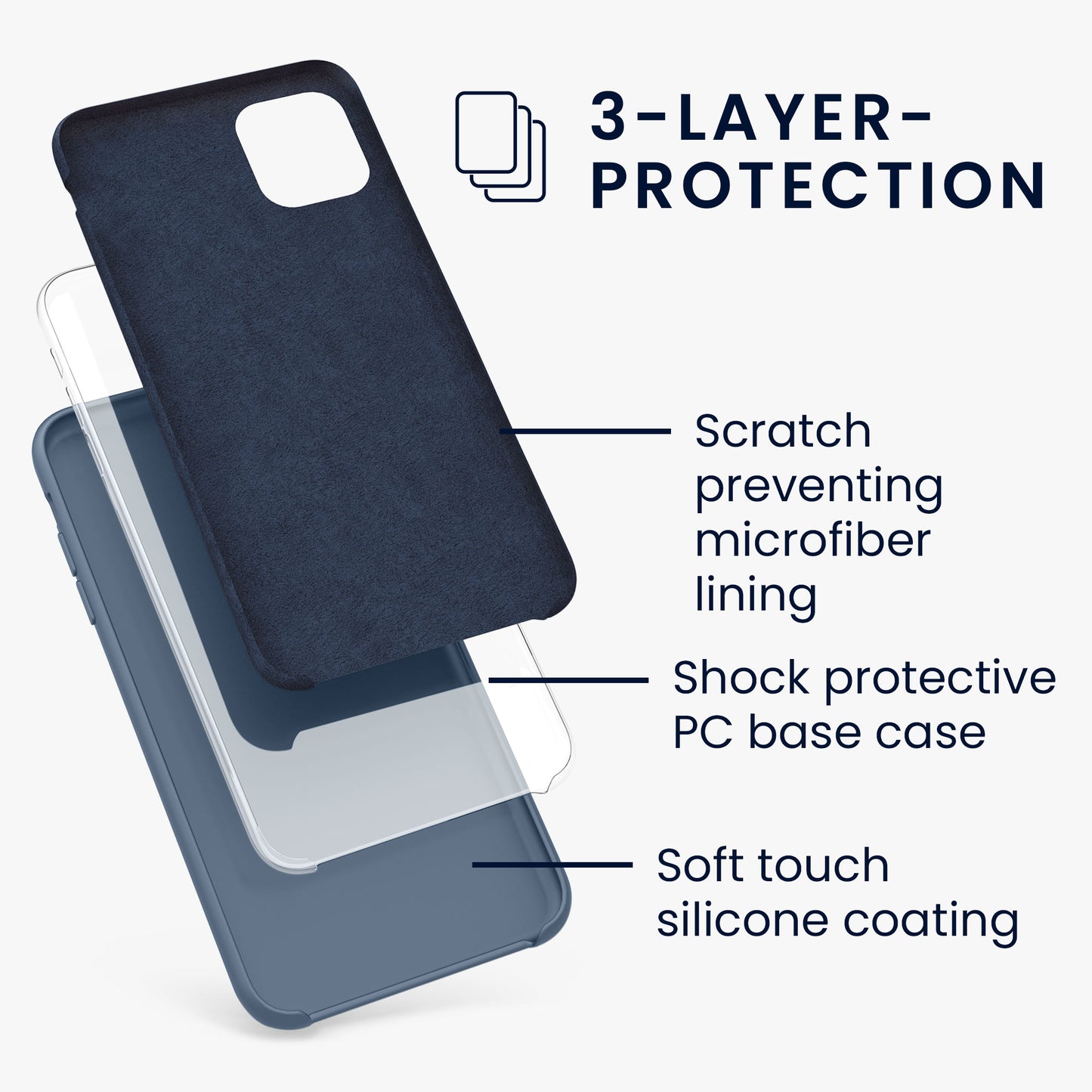 kwmobile Handyhülle für Apple iPhone 11 Hülle - Case Silikon - Kabelloses Laden - Schutzhülle Cover