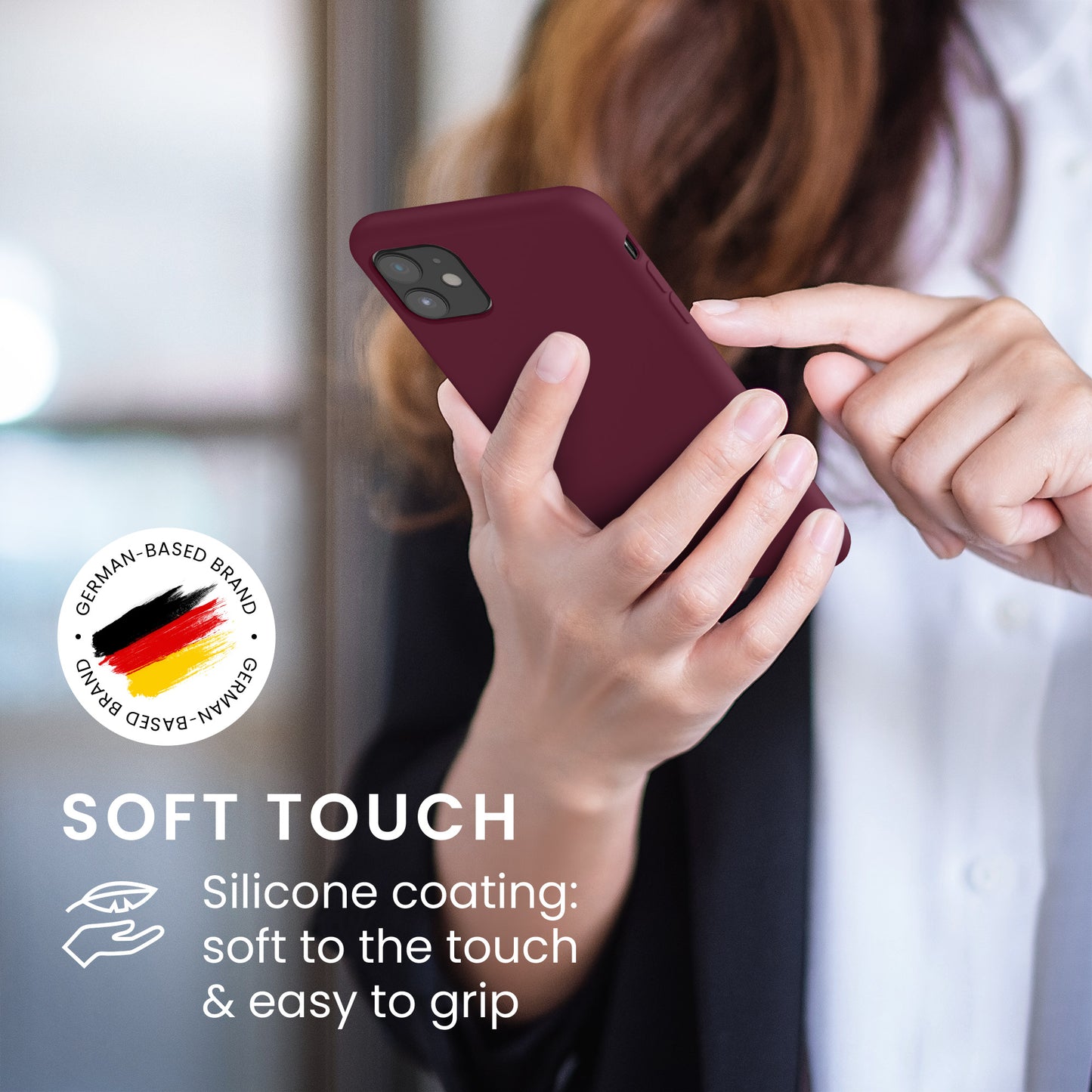 kwmobile Handyhülle für Apple iPhone 11 Hülle - Case Silikon - Kabelloses Laden - Schutzhülle Cover