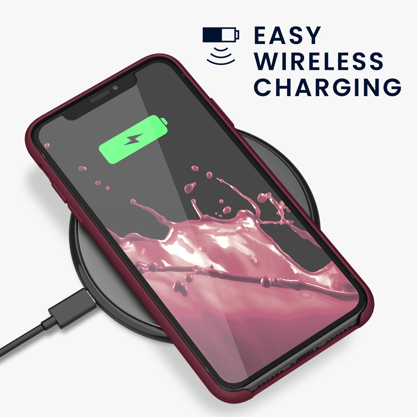 kwmobile Handyhülle für Apple iPhone 11 Hülle - Case Silikon - Kabelloses Laden - Schutzhülle Cover