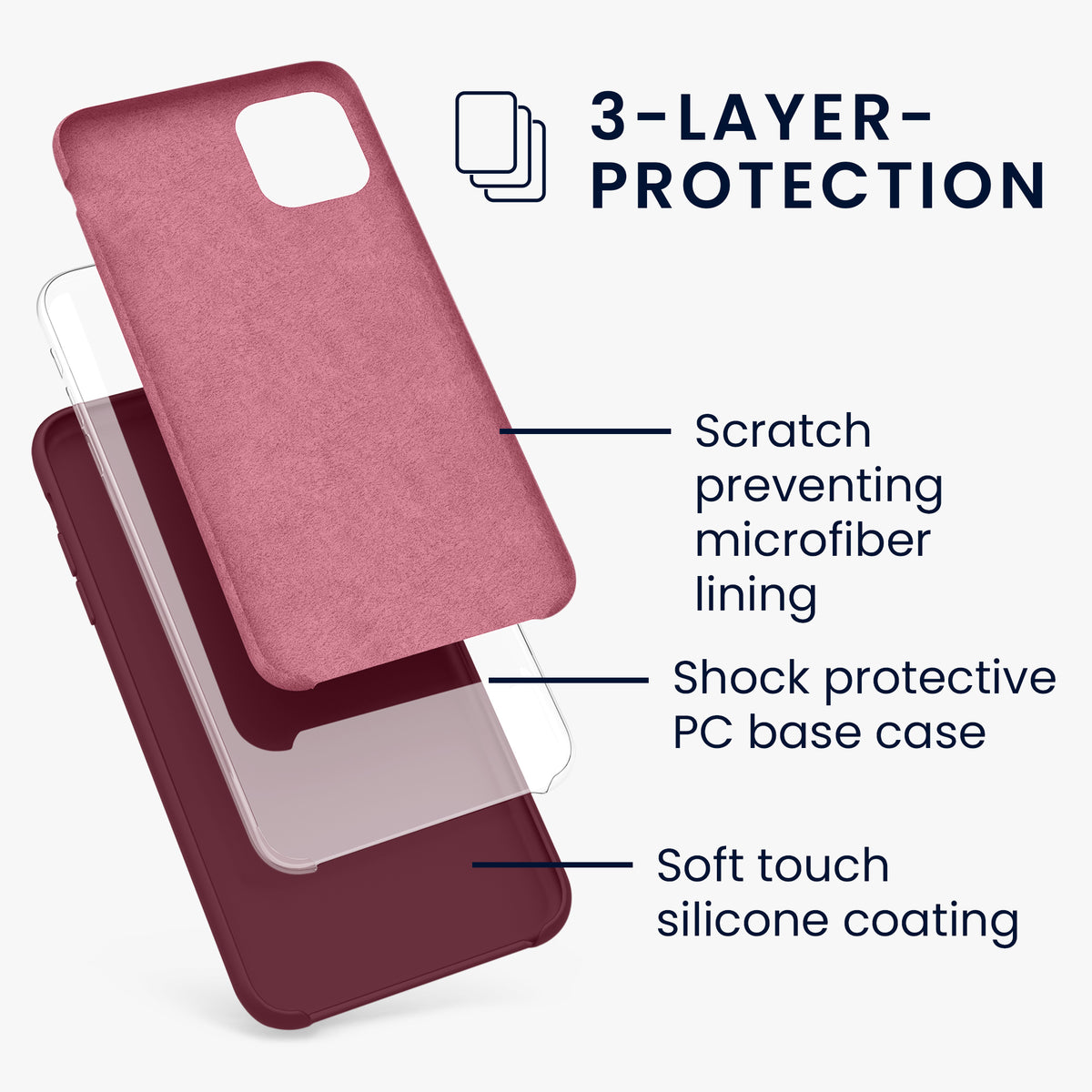 kwmobile Handyhülle für Apple iPhone 11 Hülle - Case Silikon - Kabelloses Laden - Schutzhülle Cover