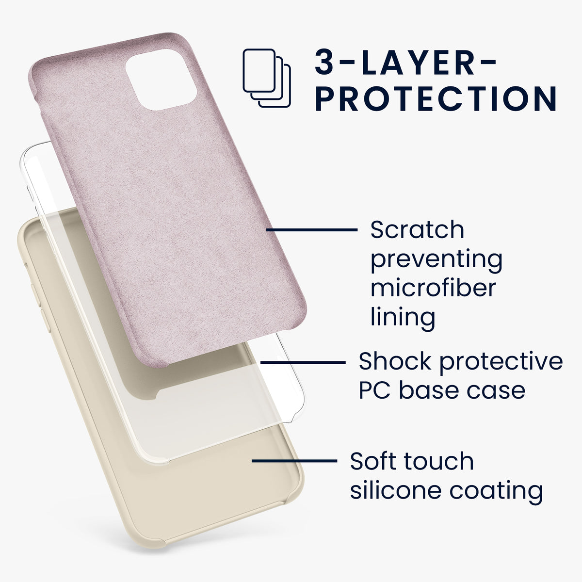 kwmobile Handyhülle für Apple iPhone 11 Hülle - Case Silikon - Kabelloses Laden - Schutzhülle Cover