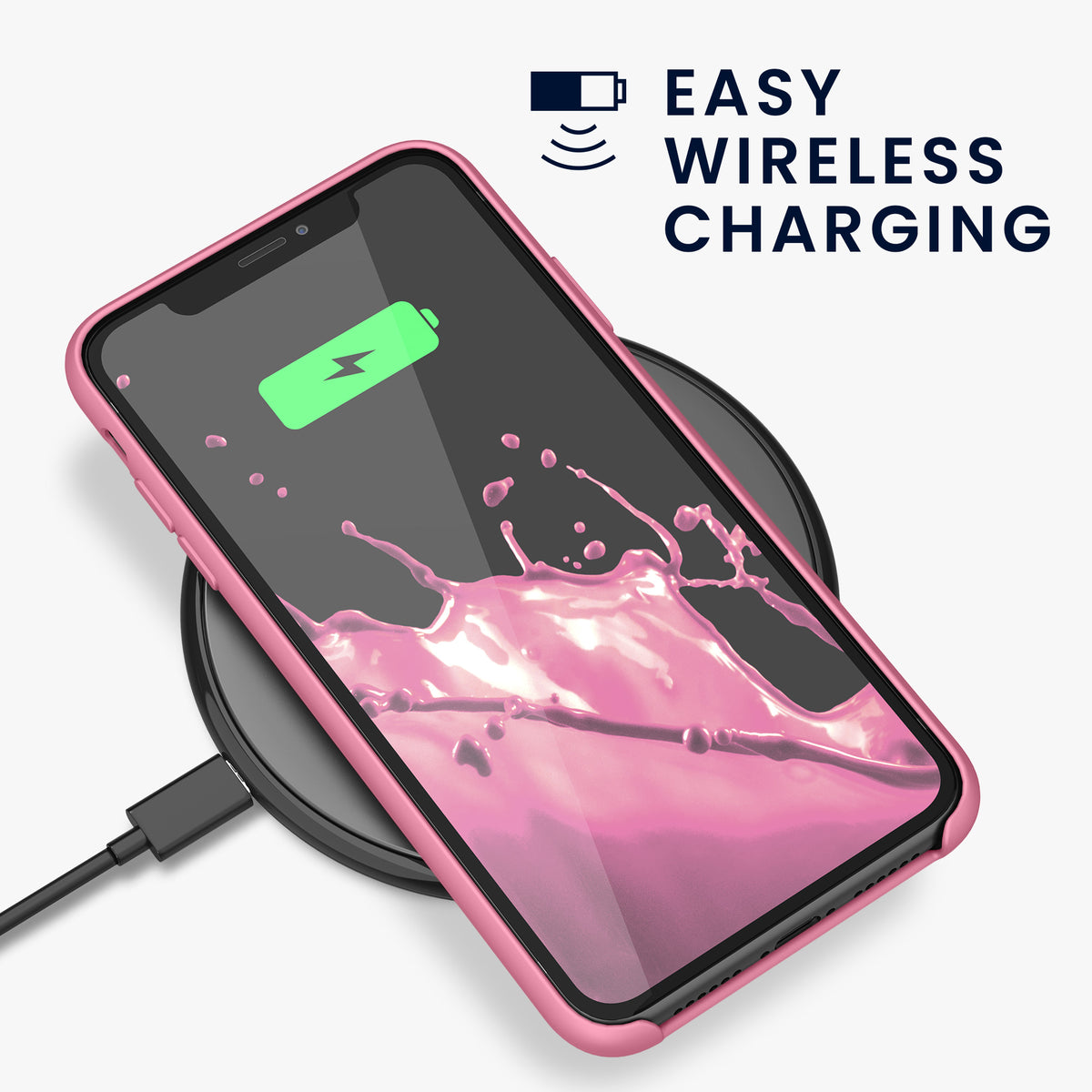 kwmobile Handyhülle für Apple iPhone 11 Hülle - Case Silikon - Kabelloses Laden - Schutzhülle Cover