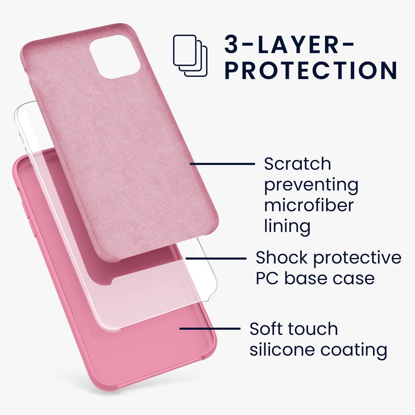 kwmobile Handyhülle für Apple iPhone 11 Hülle - Case Silikon - Kabelloses Laden - Schutzhülle Cover