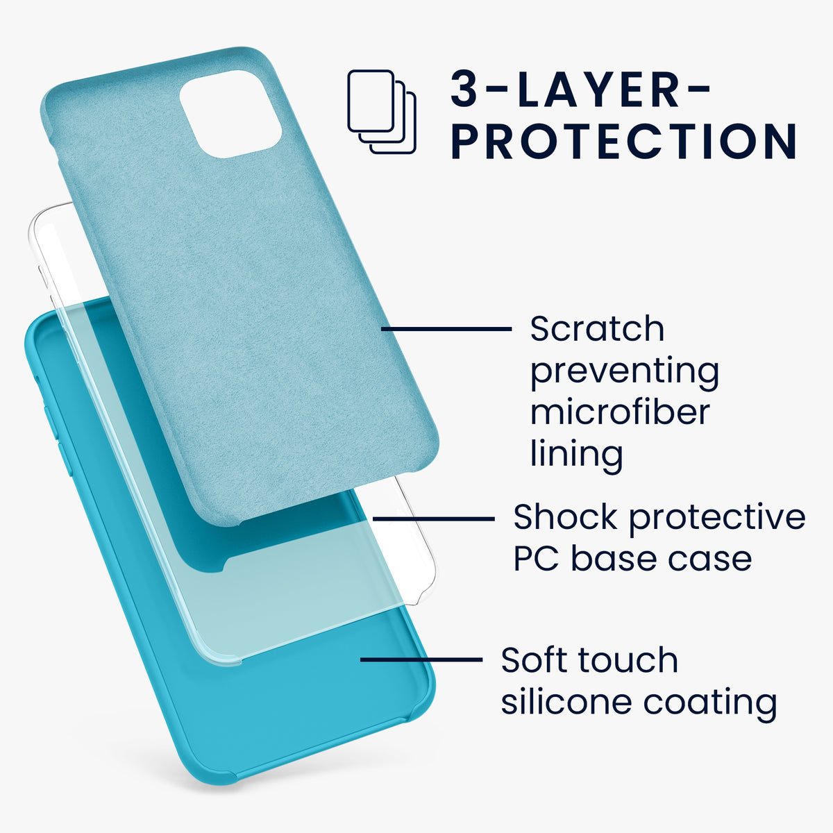 kwmobile Handyhülle für Apple iPhone 11 Hülle - Case Silikon - Kabelloses Laden - Schutzhülle Cover