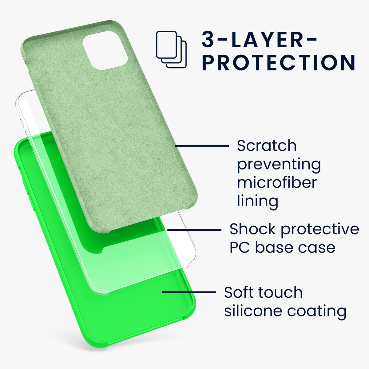 kwmobile Handyhülle für Apple iPhone 11 Hülle - Case Silikon - Kabelloses Laden - Schutzhülle Cover