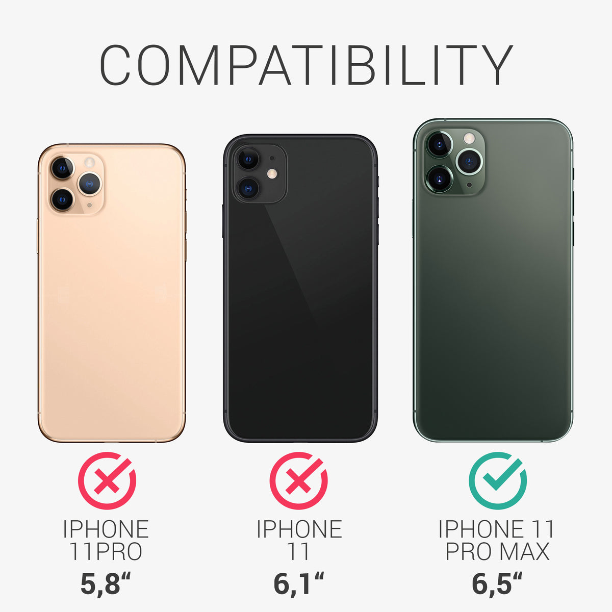 kwmobile Handyhülle für Apple iPhone 11 Pro Max Hülle - Case Silikon - Kabelloses Laden - Schutzhülle Cover