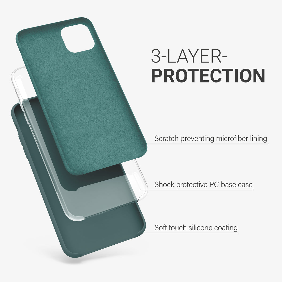 kwmobile Handyhülle für Apple iPhone 11 Pro Max Hülle - Case Silikon - Kabelloses Laden - Schutzhülle Cover