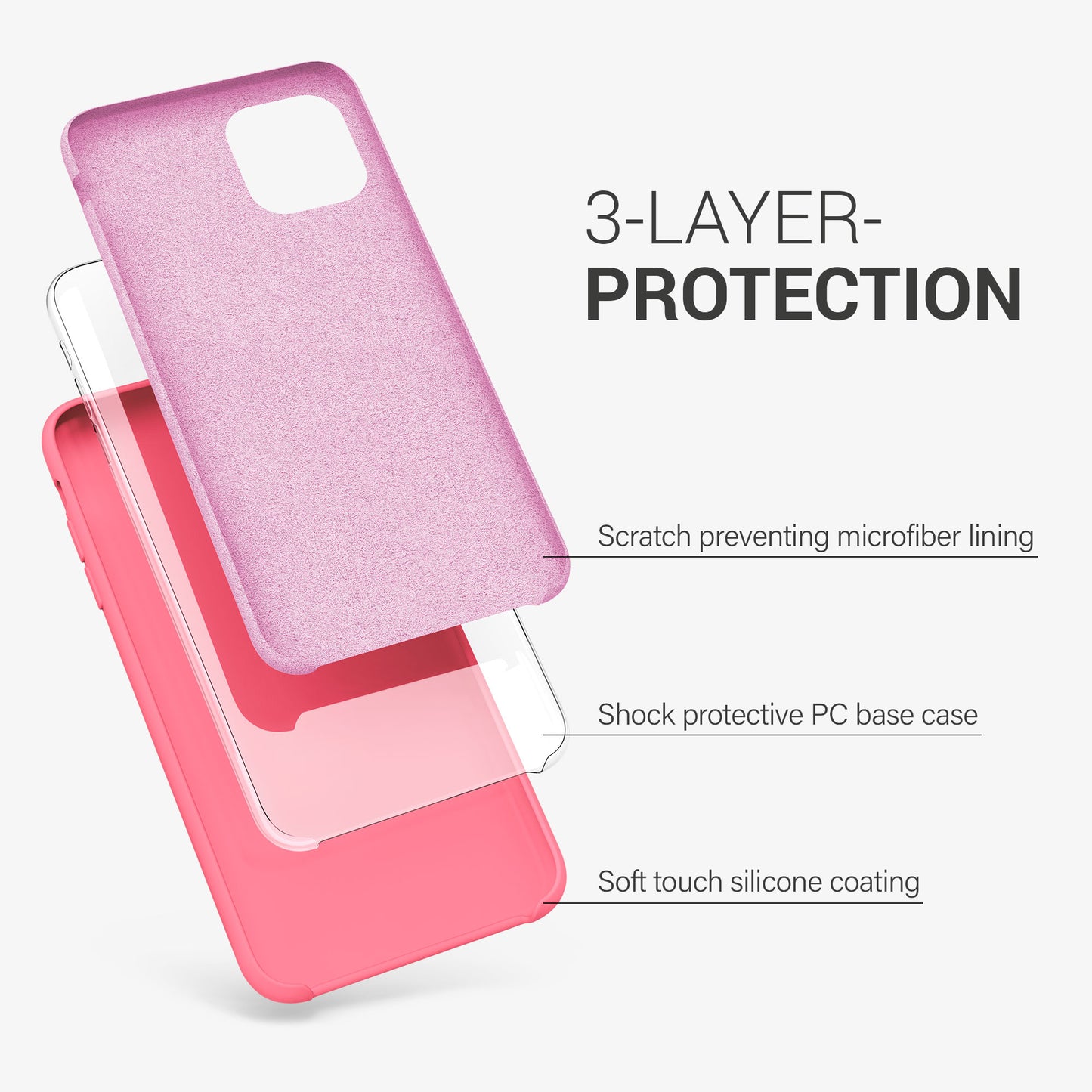 kwmobile Handyhülle für Apple iPhone 11 Pro Hülle - Case Silikon - Kabelloses Laden - Schutzhülle Cover