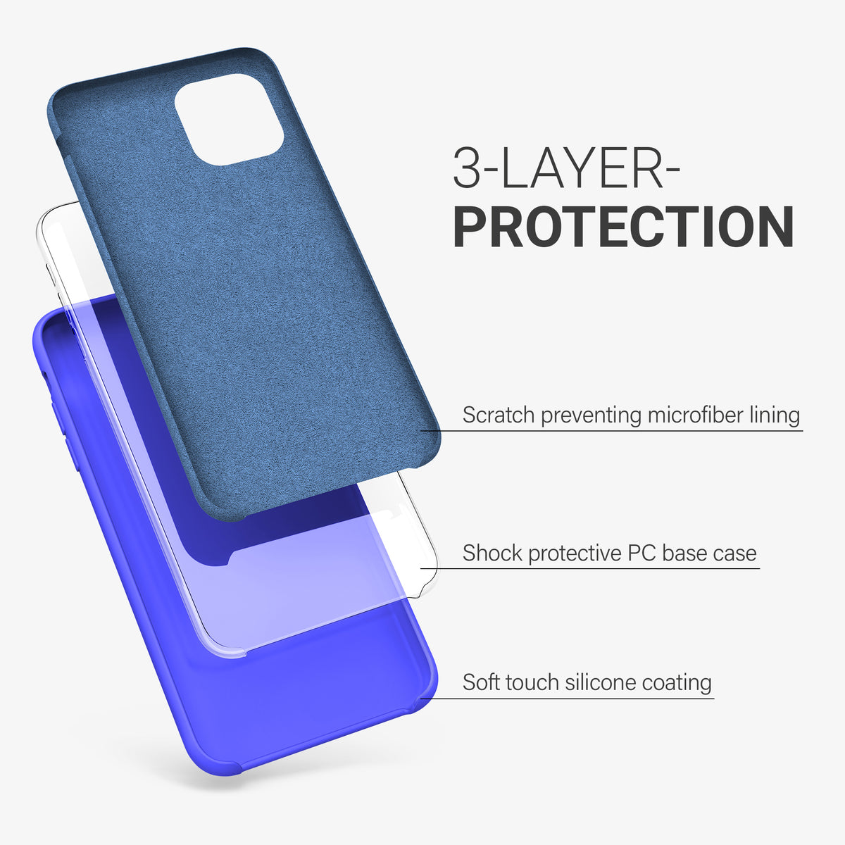 kwmobile Handyhülle für Apple iPhone 11 Pro Hülle - Case Silikon - Kabelloses Laden - Schutzhülle Cover