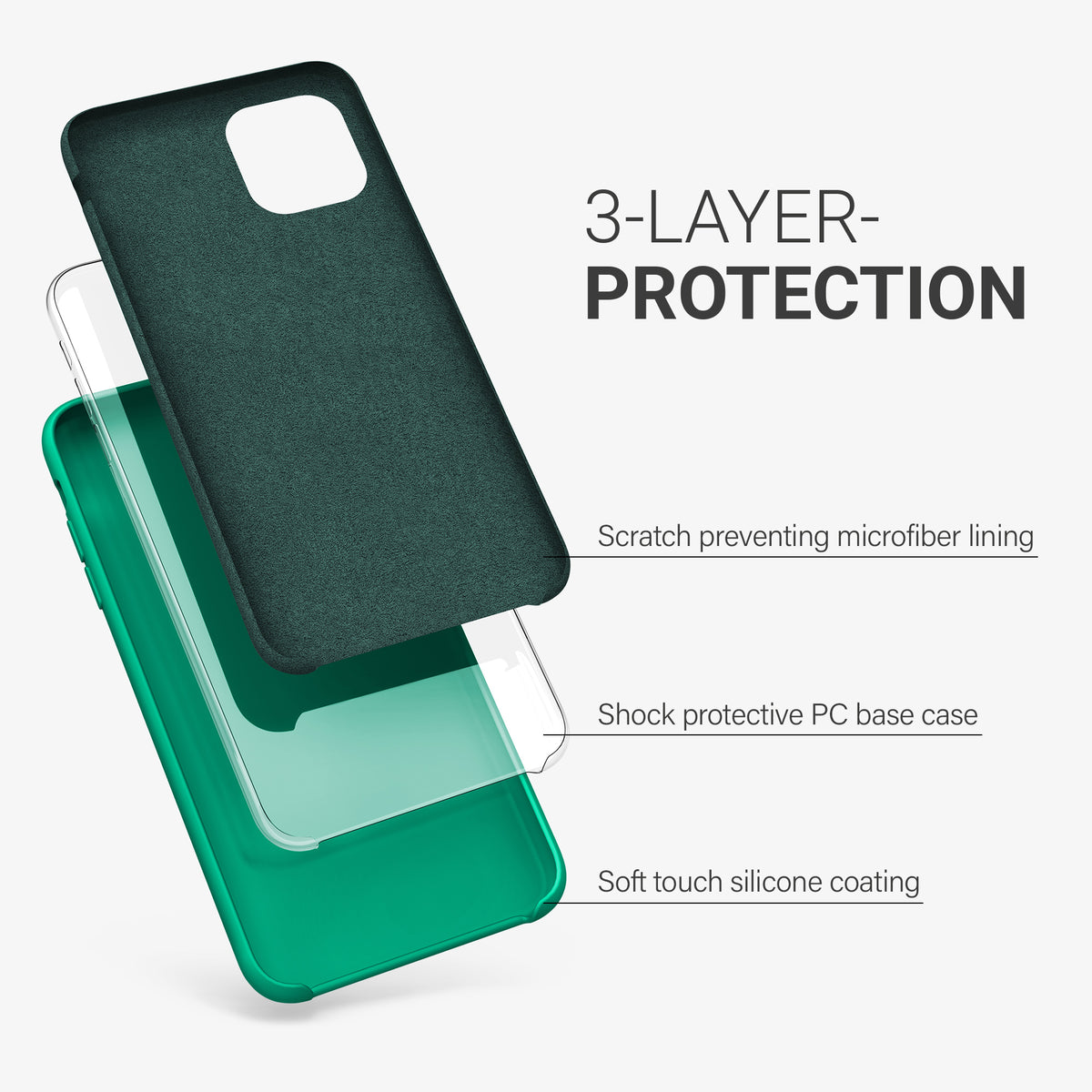 kwmobile Handyhülle für Apple iPhone 11 Pro Hülle - Case Silikon - Kabelloses Laden - Schutzhülle Cover
