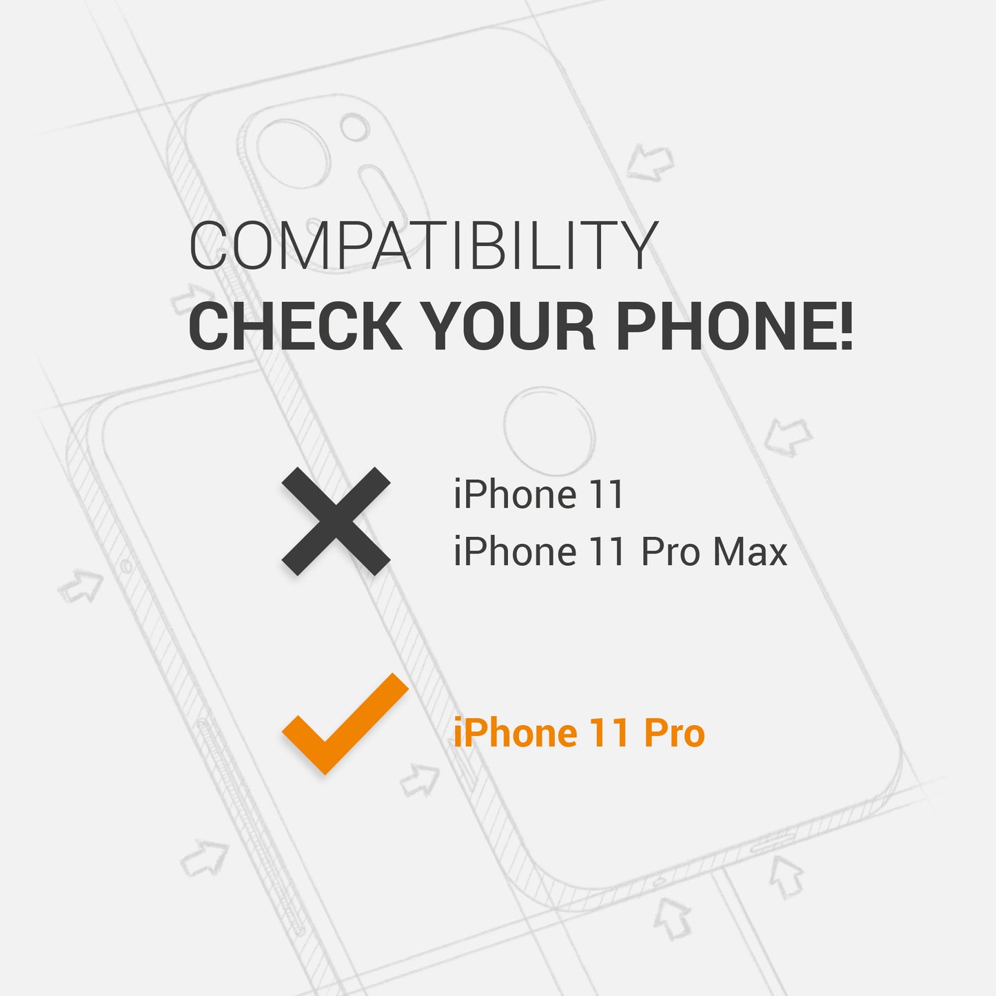 kwmobile Handyhülle für Apple iPhone 11 Pro Hülle - Case Silikon - Kabelloses Laden - Schutzhülle Cover