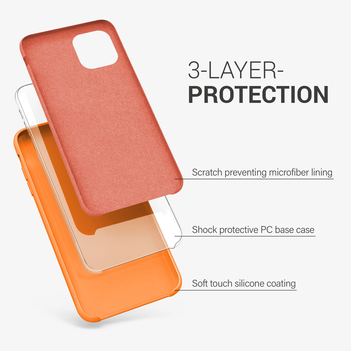 kwmobile Handyhülle für Apple iPhone 11 Pro Hülle - Case Silikon - Kabelloses Laden - Schutzhülle Cover
