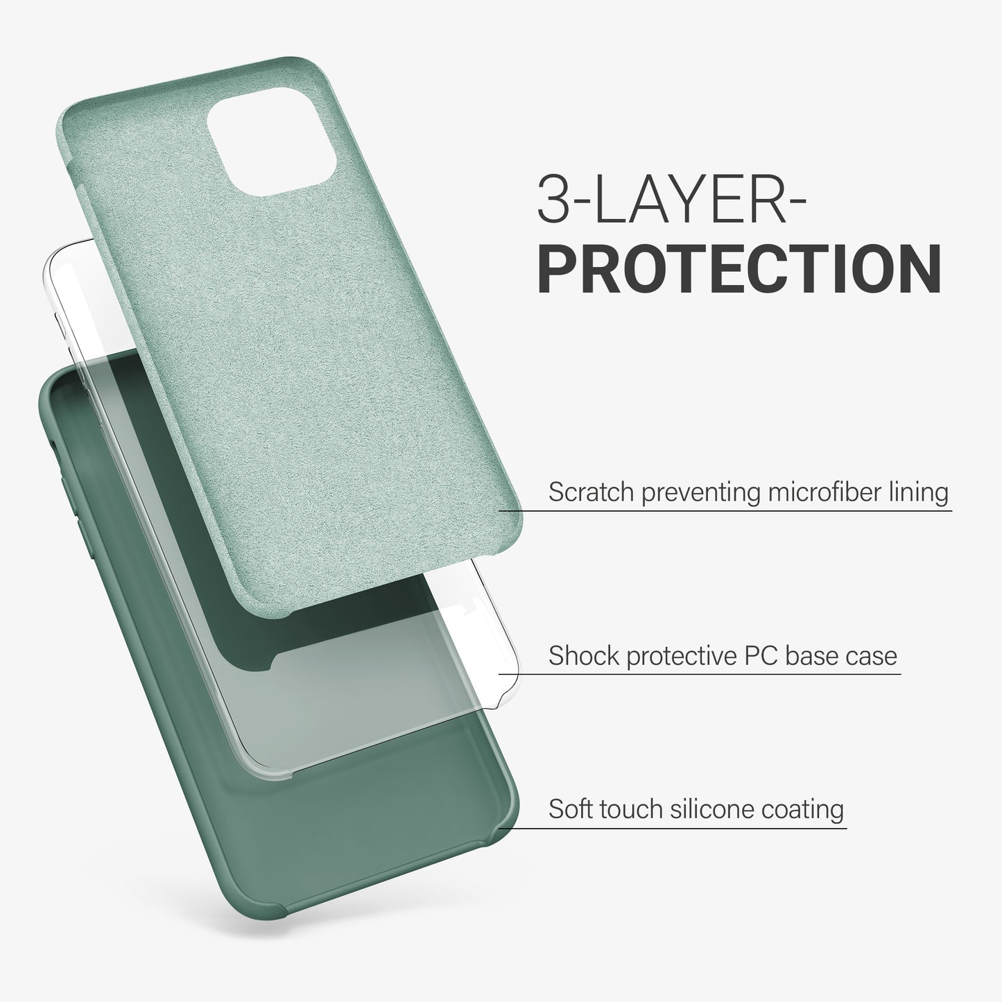 kwmobile Handyhülle für Apple iPhone 11 Pro Hülle - Case Silikon - Kabelloses Laden - Schutzhülle Cover